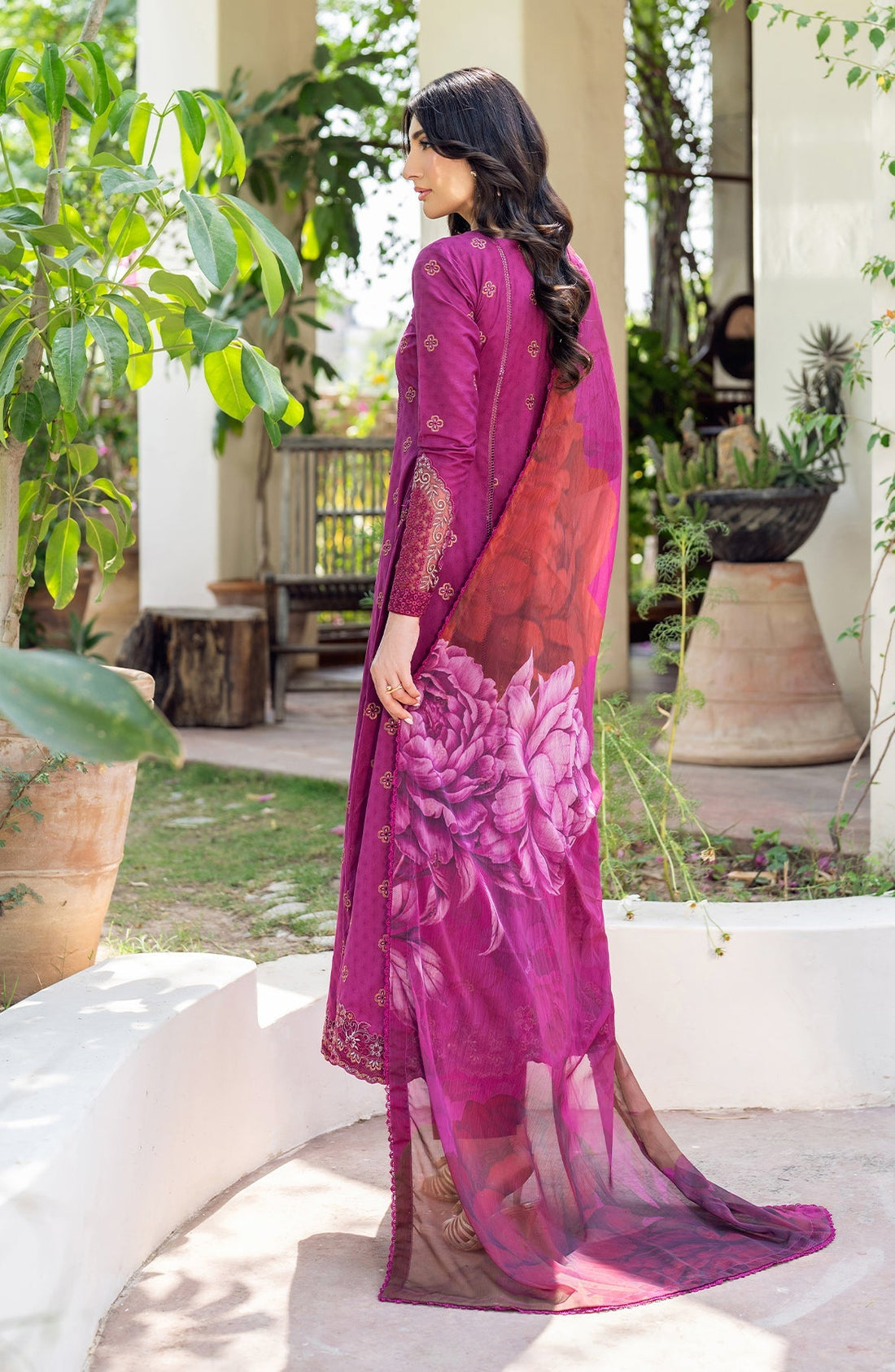 Zarif | Nura Textured Lawn 25 | MEHMAL -  Zarif Ladies Clothes - Original Designer Dress - House of Maryam