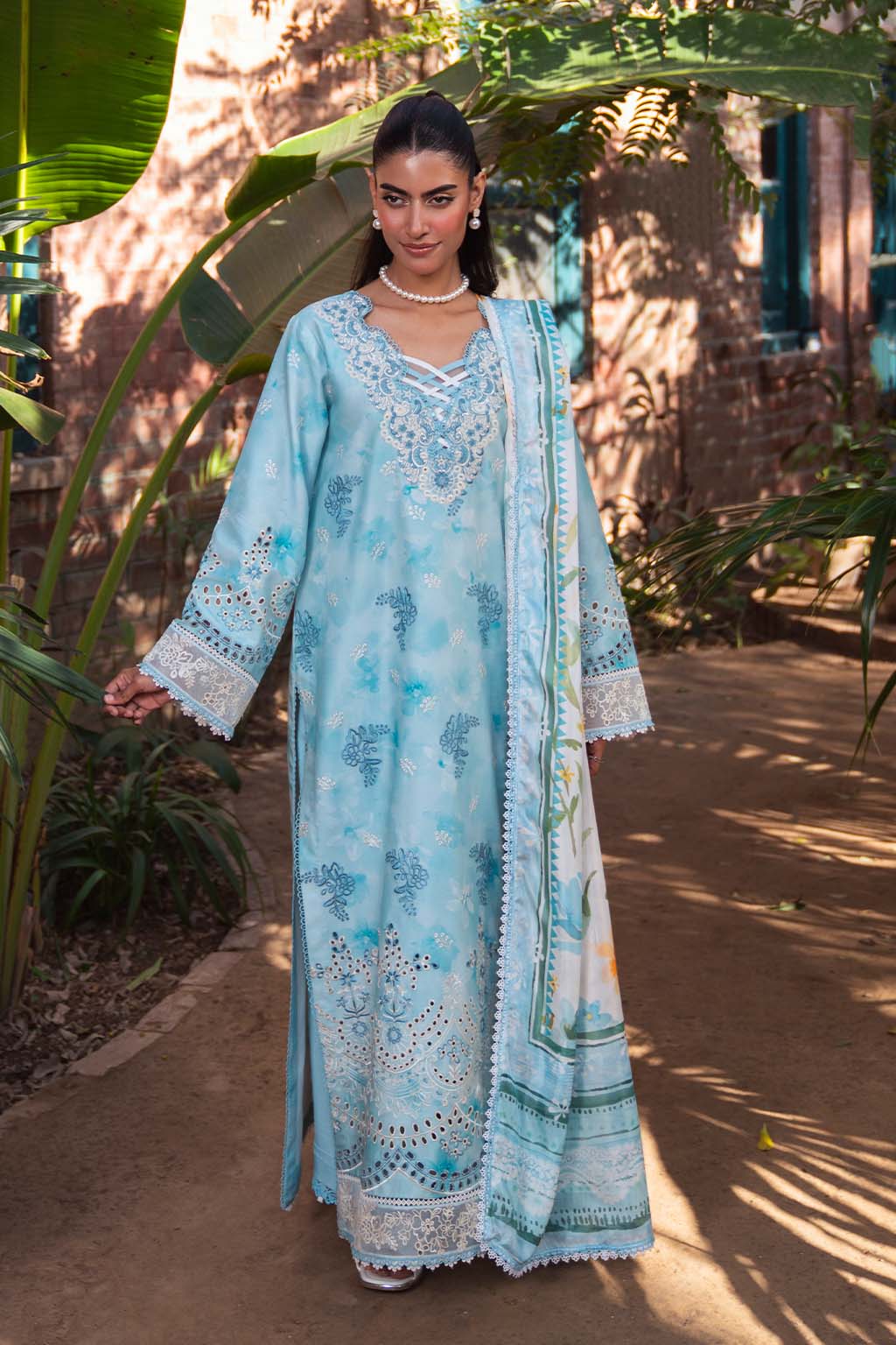 Neeshay | Summer Lines Printkari 25 | SKY-WAVE -  Neeshay Ladies Clothes - Original Designer Dress - House of Maryam
