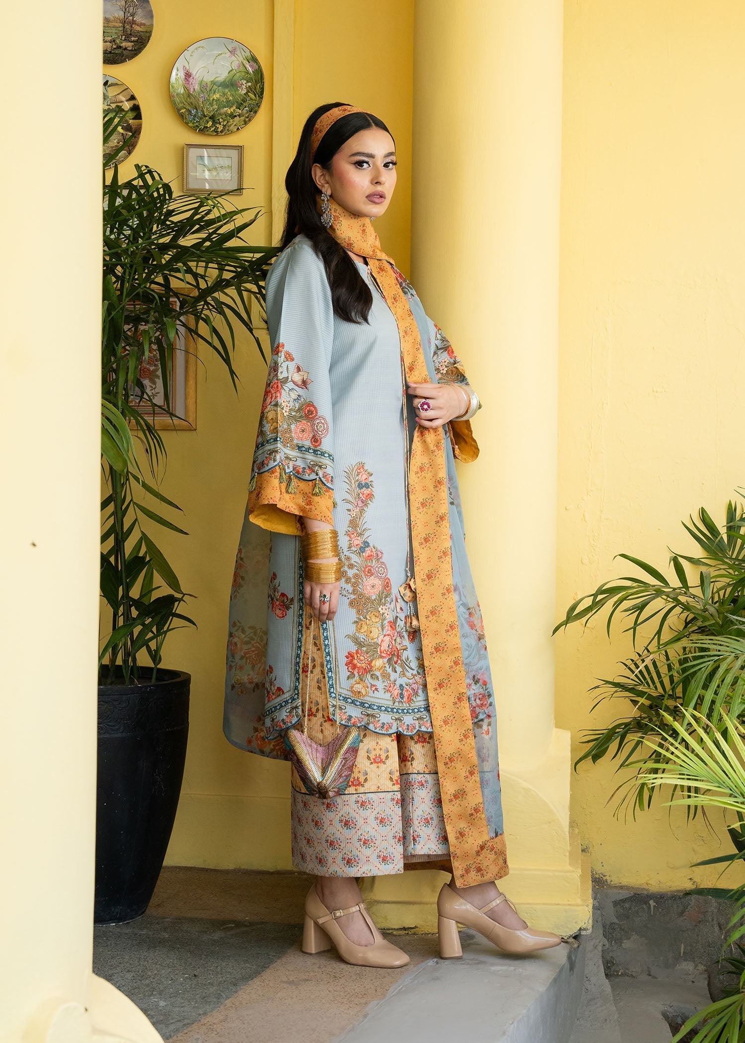 Maria Osama Khan | Retro Lawn 25 | Sama -  Maria Osama Khan Ladies Clothes - Original Designer Dress - House of Maryam