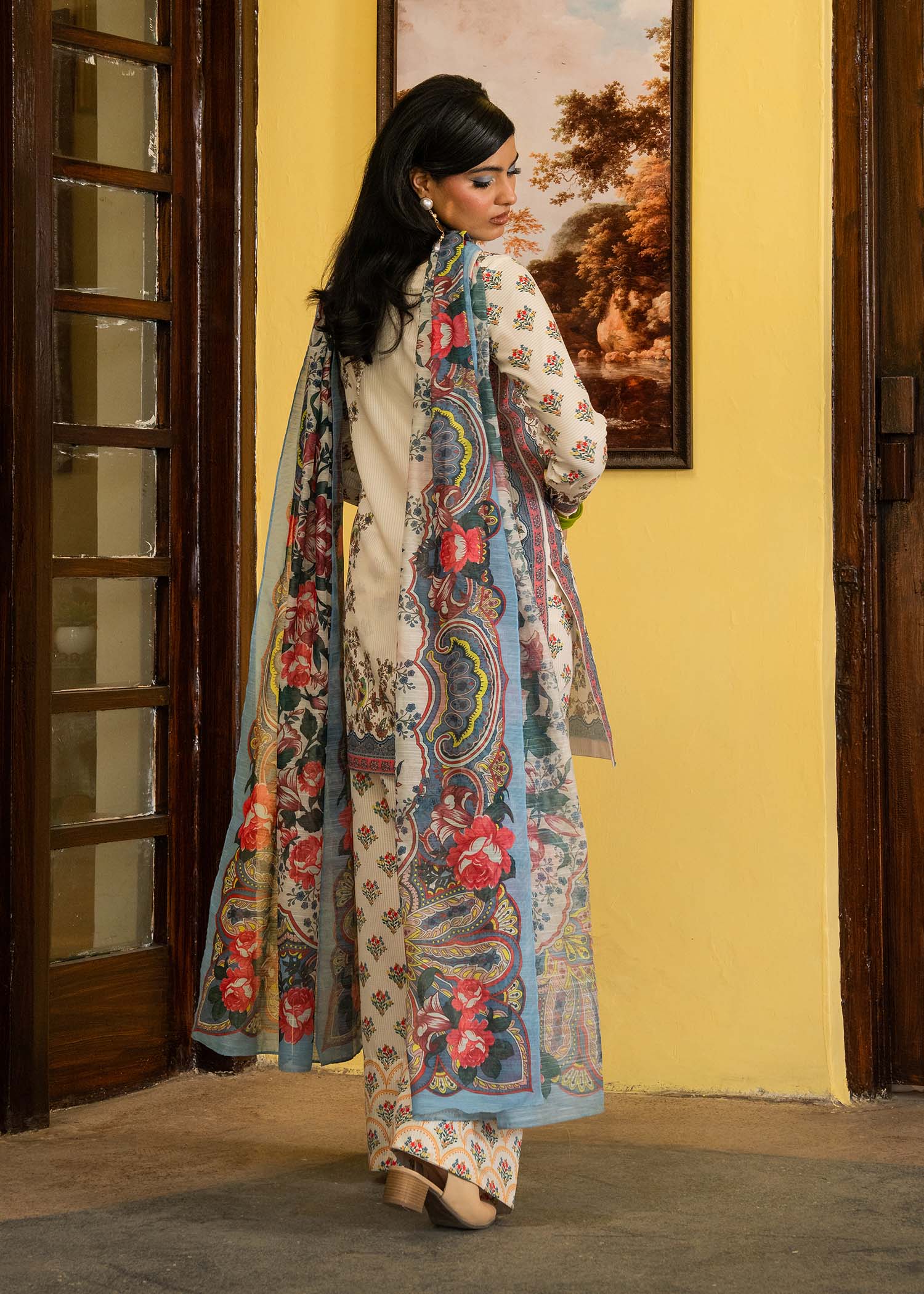 Maria Osama Khan | Retro Lawn 25 | Jasmine -  Maria Osama Khan Ladies Clothes - Original Designer Dress - House of Maryam