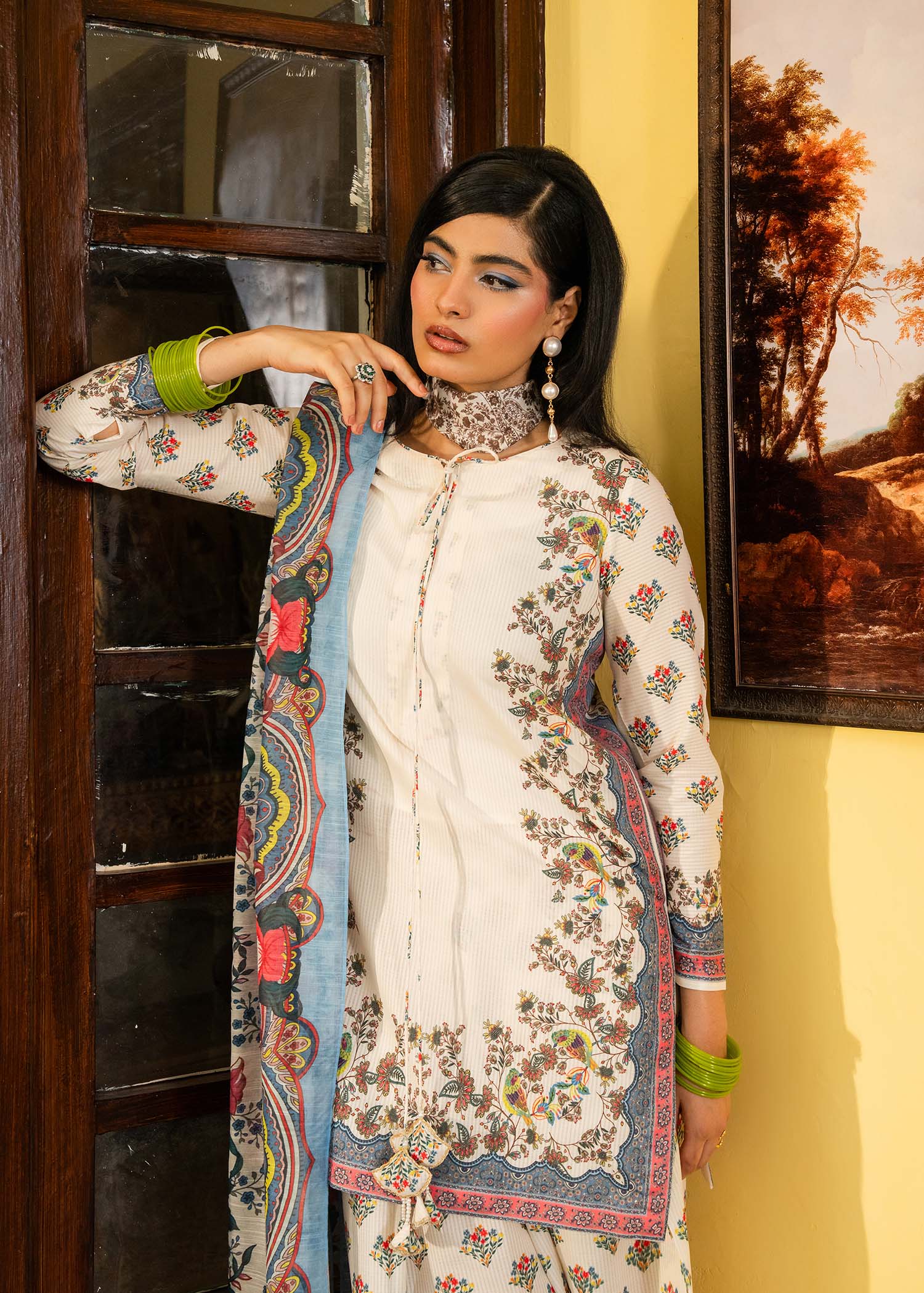 Maria Osama Khan | Retro Lawn 25 | Jasmine -  Maria Osama Khan Ladies Clothes - Original Designer Dress - House of Maryam
