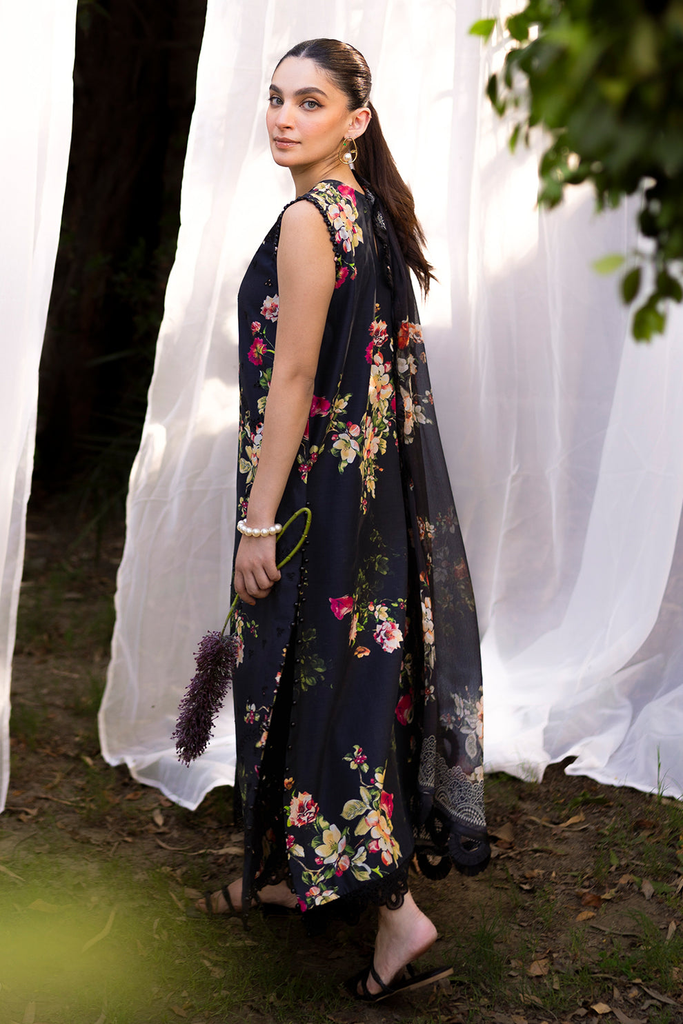 Neeshay | Summer Lines Printkari | OLIVINE -  Neeshay Luxury - Original Designer Dress - House of Maryam