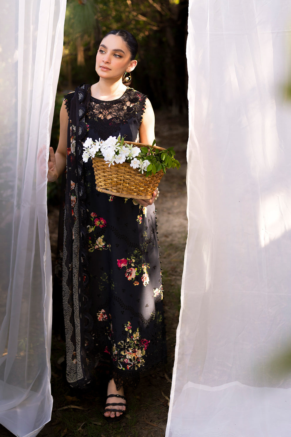 Neeshay | Summer Lines Printkari | OLIVINE -  Neeshay Luxury - Original Designer Dress - House of Maryam