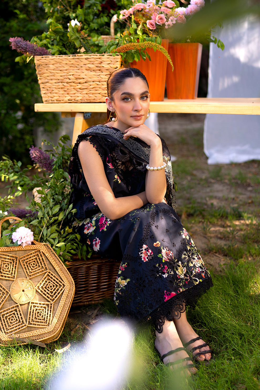 Neeshay | Summer Lines Printkari | OLIVINE -  Neeshay Luxury - Original Designer Dress - House of Maryam