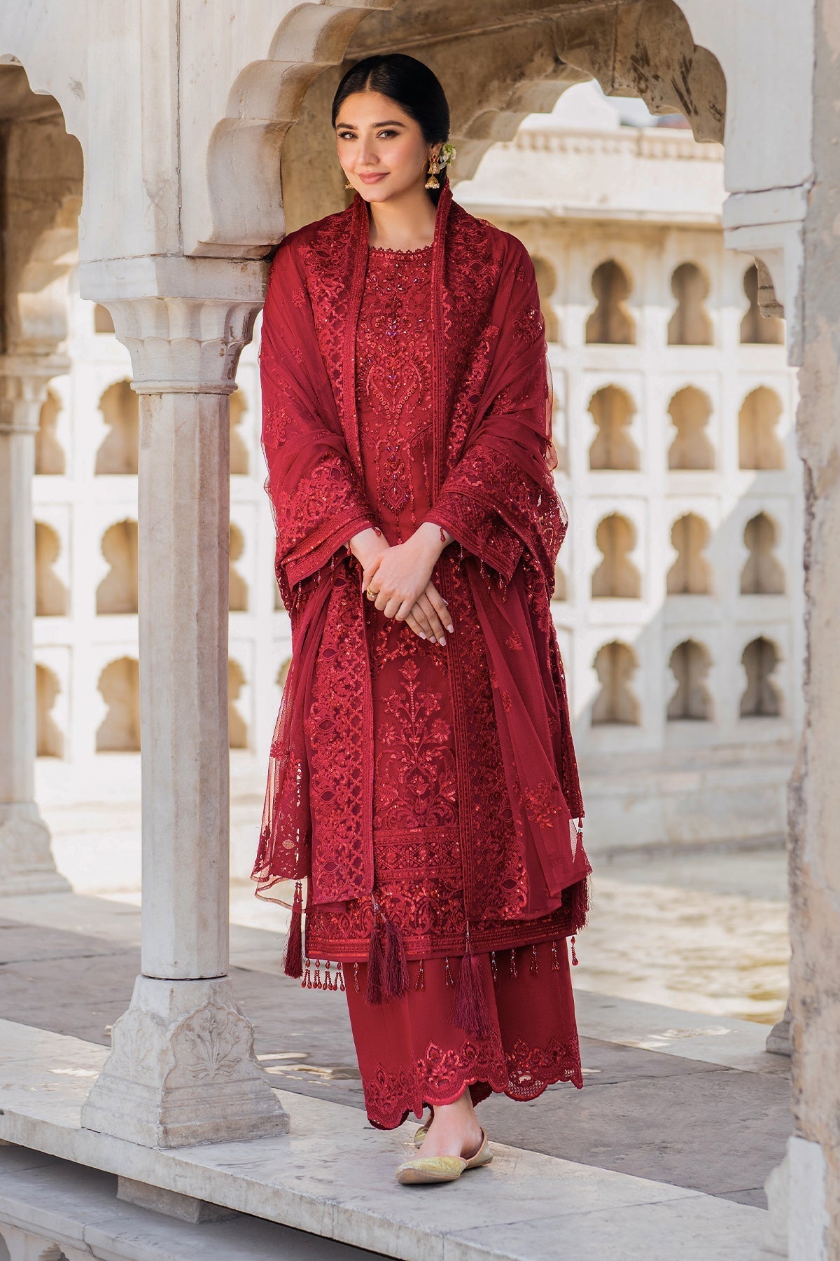 Imrozia Premium | Meeras Luxury Eid 25 | I-219 RUBY -  Imrozia Premium Ladies Clothes - Original Designer Dress - House of Maryam