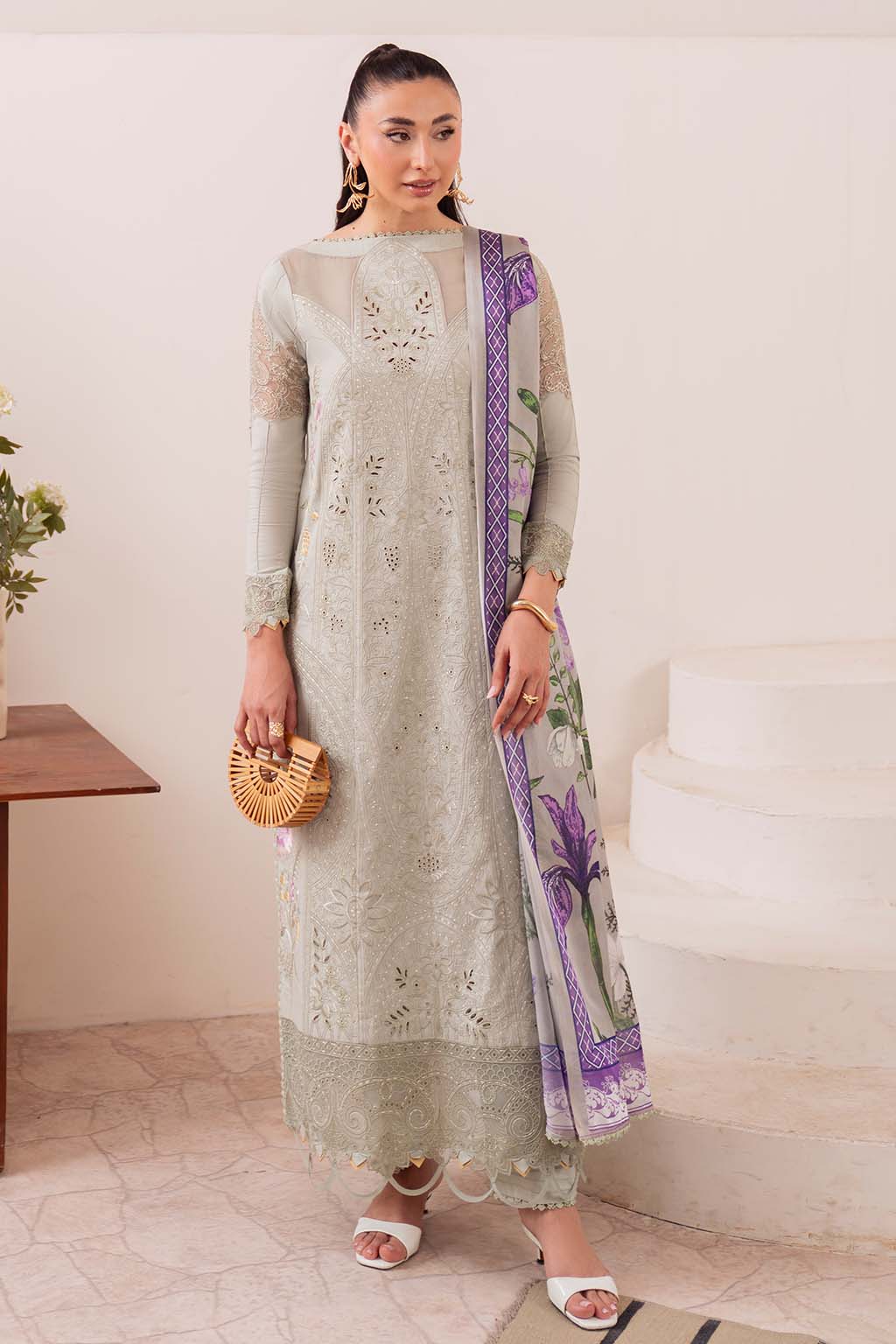 Neeshay | Symphony Luxury Lawn | OLIVE -  Neeshay Ladies Clothes - Original Designer Dress - House of Maryam