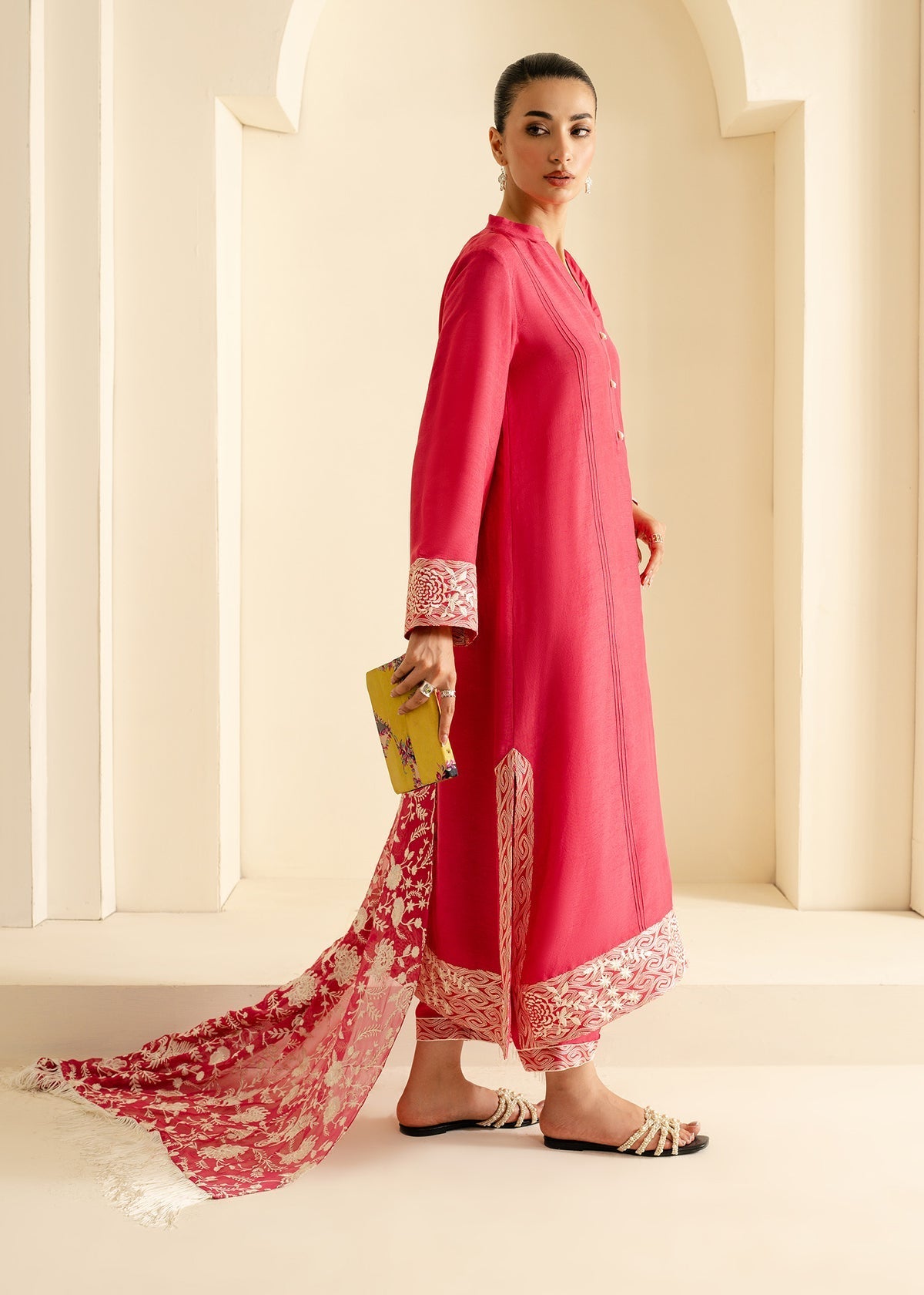 Mahgul | Nooreh Luxe | Coral Dusk -  Mahgul Ladies Clothes - Original Designer Dress - House of Maryam