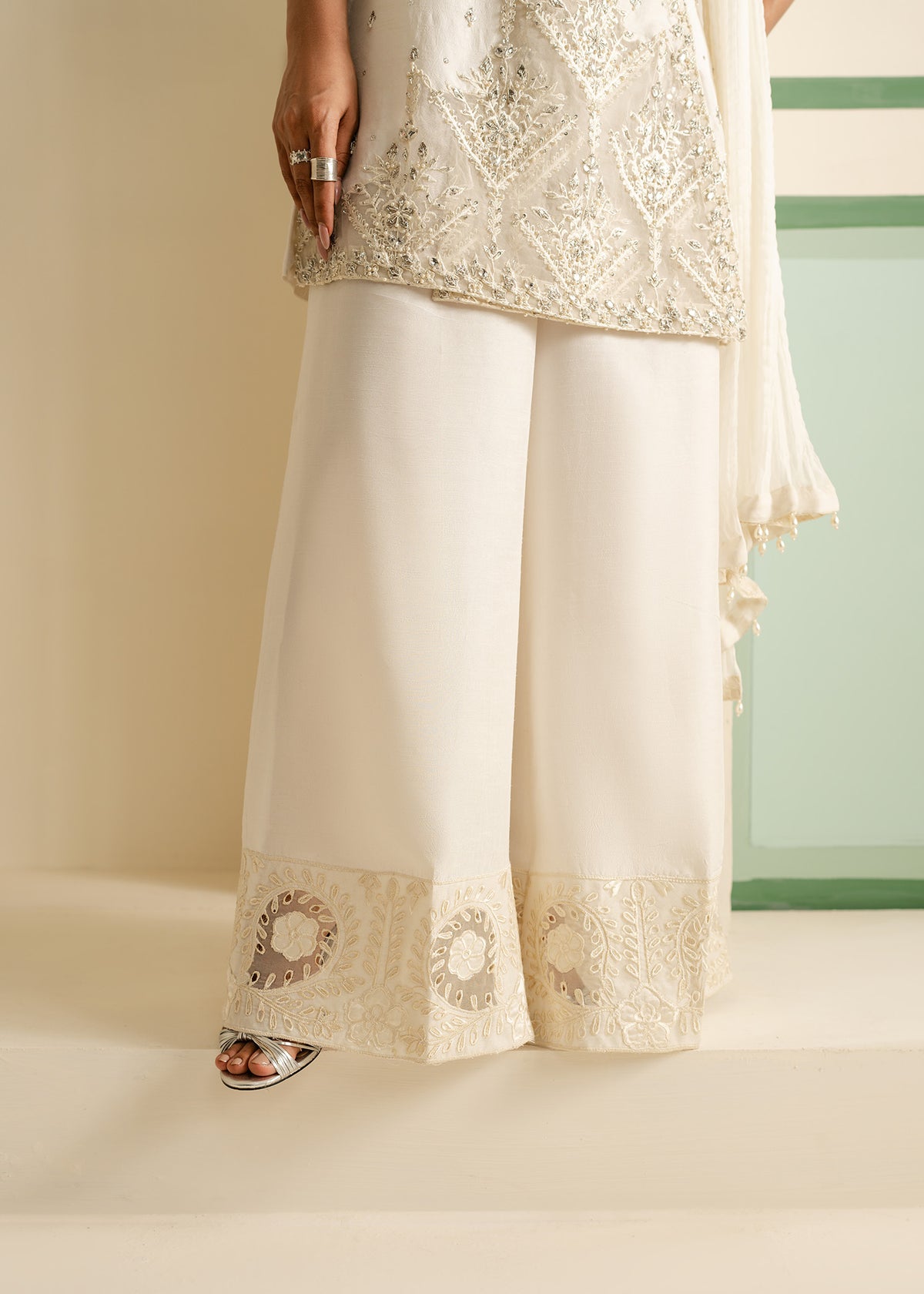 Mahgul | Nooreh Luxe | Celestial Ivory -  Mahgul Ladies Clothes - Original Designer Dress - House of Maryam