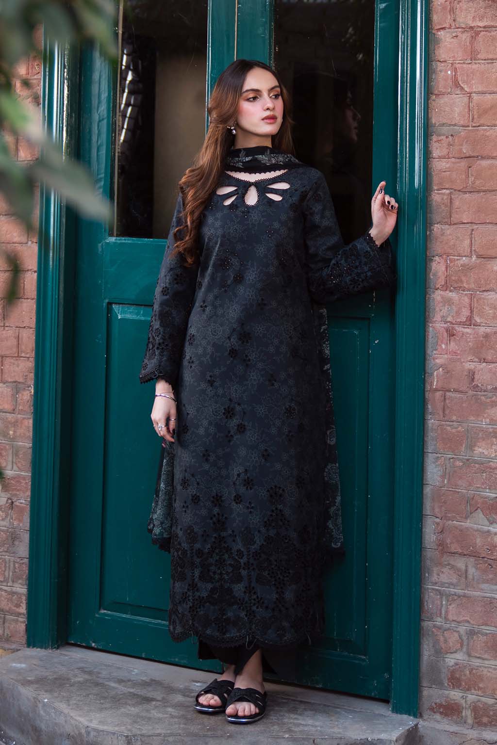 Neeshay | Summer Lines Printkari 25 | OBSIDIAN -  Neeshay Ladies Clothes - Original Designer Dress - House of Maryam