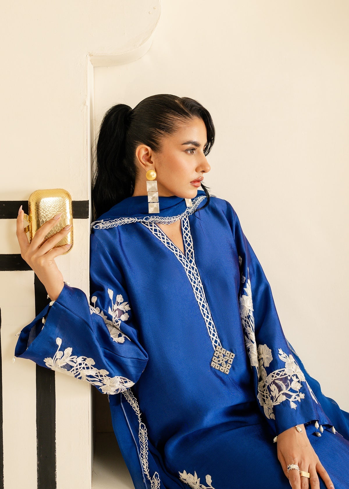 Mahgul | Nooreh Luxe | Sapphire Vine -  Mahgul Ladies Clothes - Original Designer Dress - House of Maryam