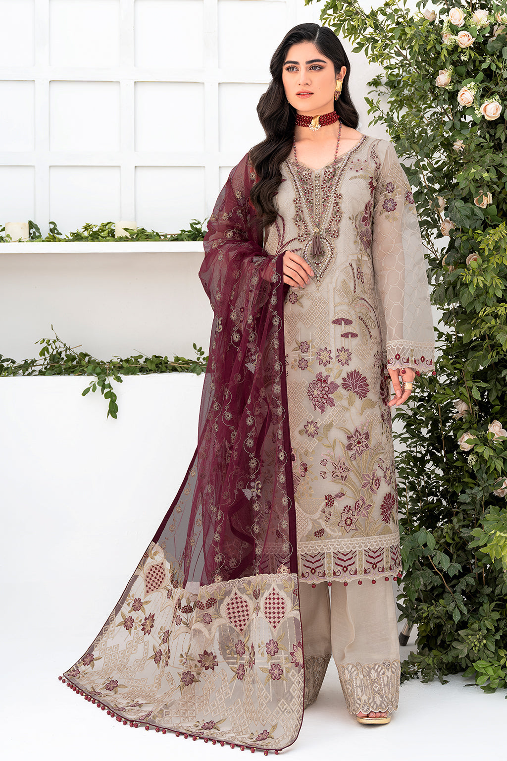 Ramsha | Minhal Organza Collection | M-806 -  Ramsha Formal - Original Designer Dress - House of Maryam