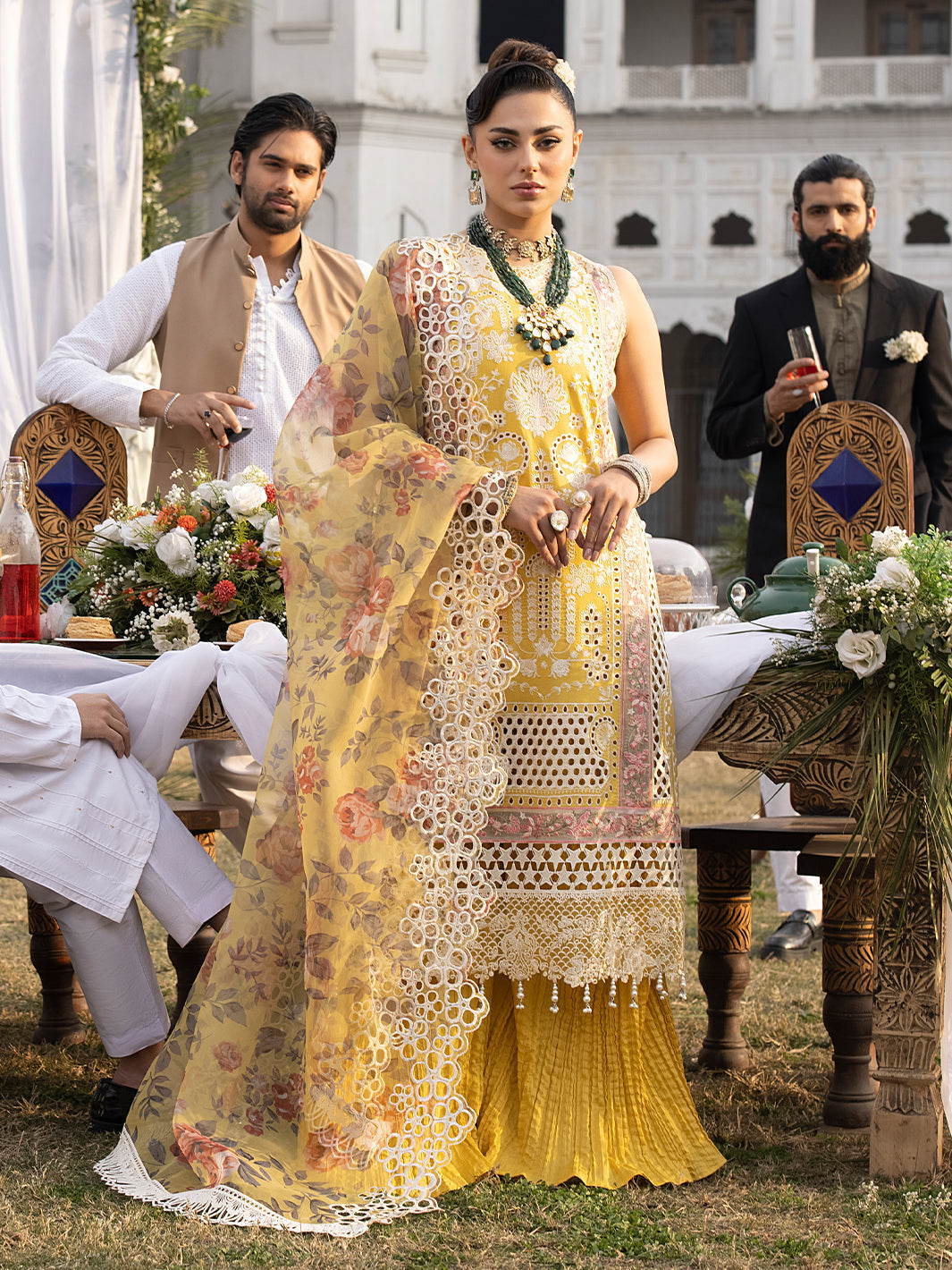 Mahnur | Mahrukh Luxury Lawn 24 | DELIA -  Mahnur Luxury - Original Designer Dress - House of Maryam