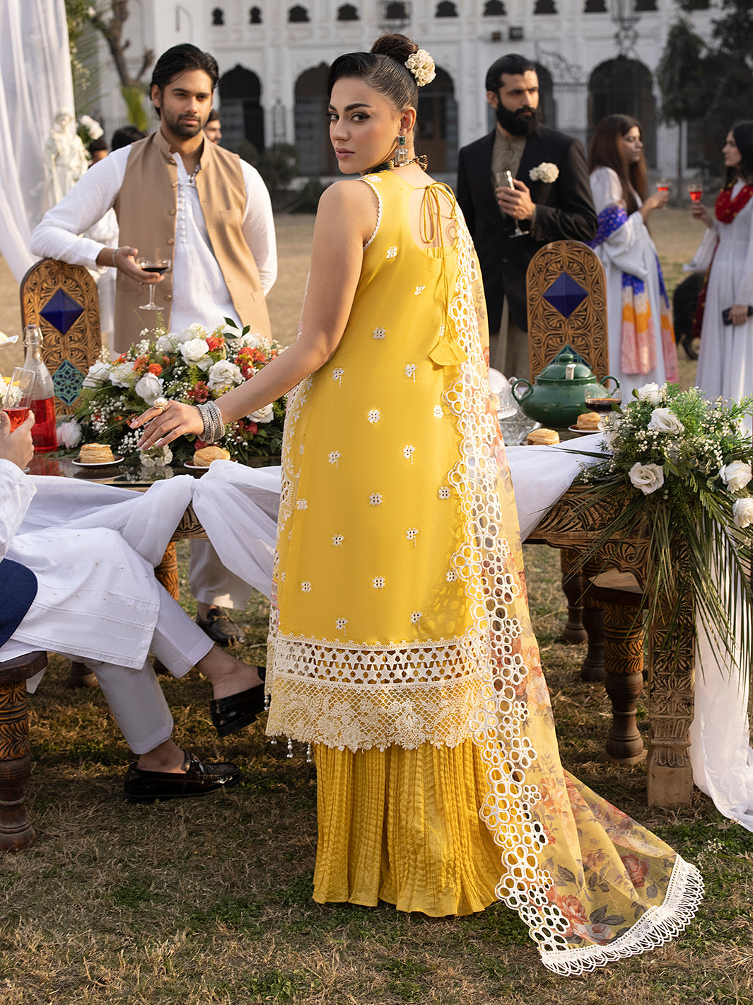 Mahnur | Mahrukh Luxury Lawn 24 | DELIA -  Mahnur Luxury - Original Designer Dress - House of Maryam