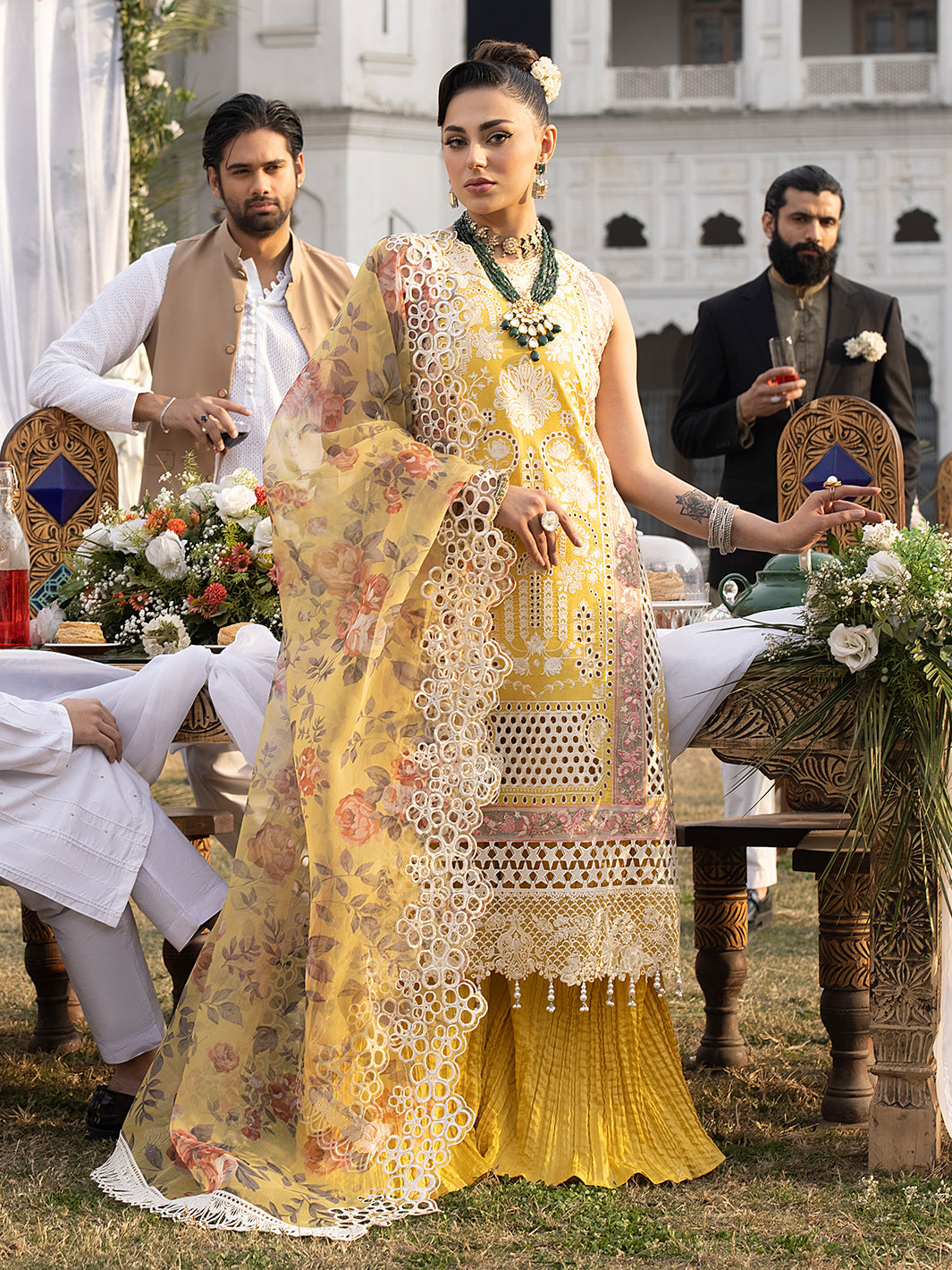 Mahnur | Mahrukh Luxury Lawn 24 | DELIA -  Mahnur Luxury - Original Designer Dress - House of Maryam