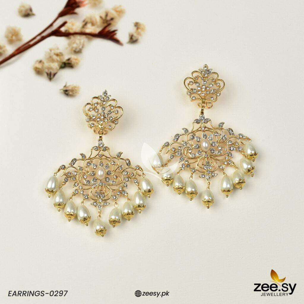 Earrings-0297 -  Zeesy Earrings - Original Designer Dress - House of Maryam