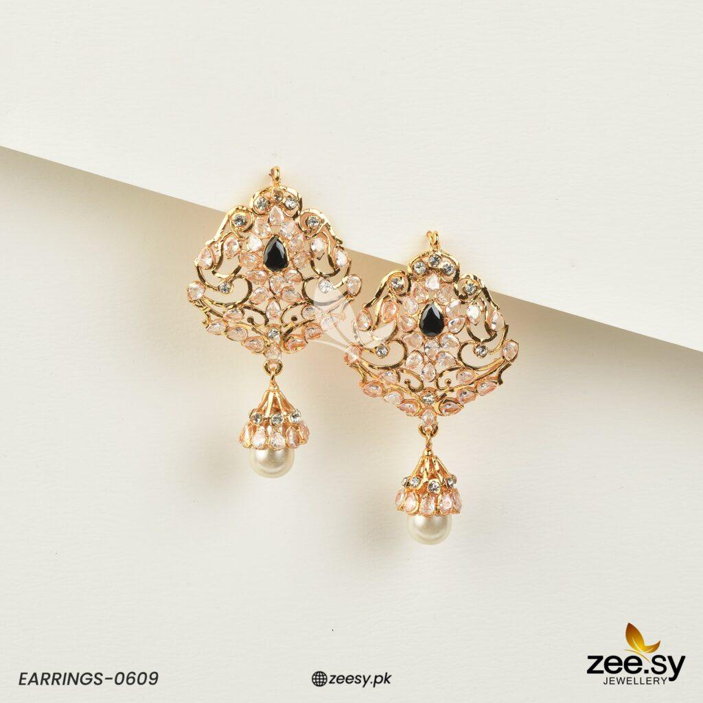 Earrings-0609 -  Zeesy Earrings - Original Designer Dress - House of Maryam