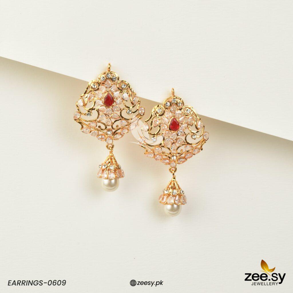 Earrings-0609 -  Zeesy Earrings - Original Designer Dress - House of Maryam
