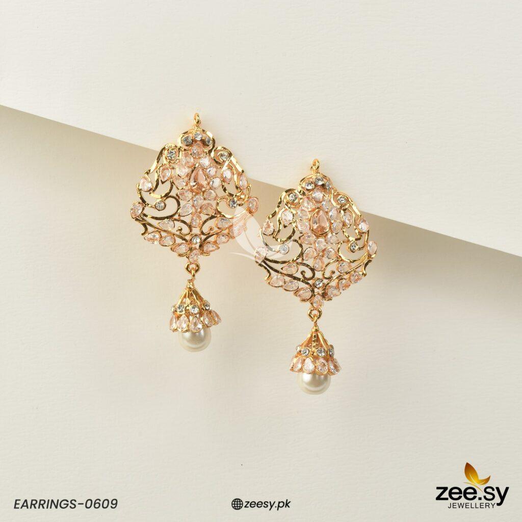 Earrings-0609 -  Zeesy Earrings - Original Designer Dress - House of Maryam