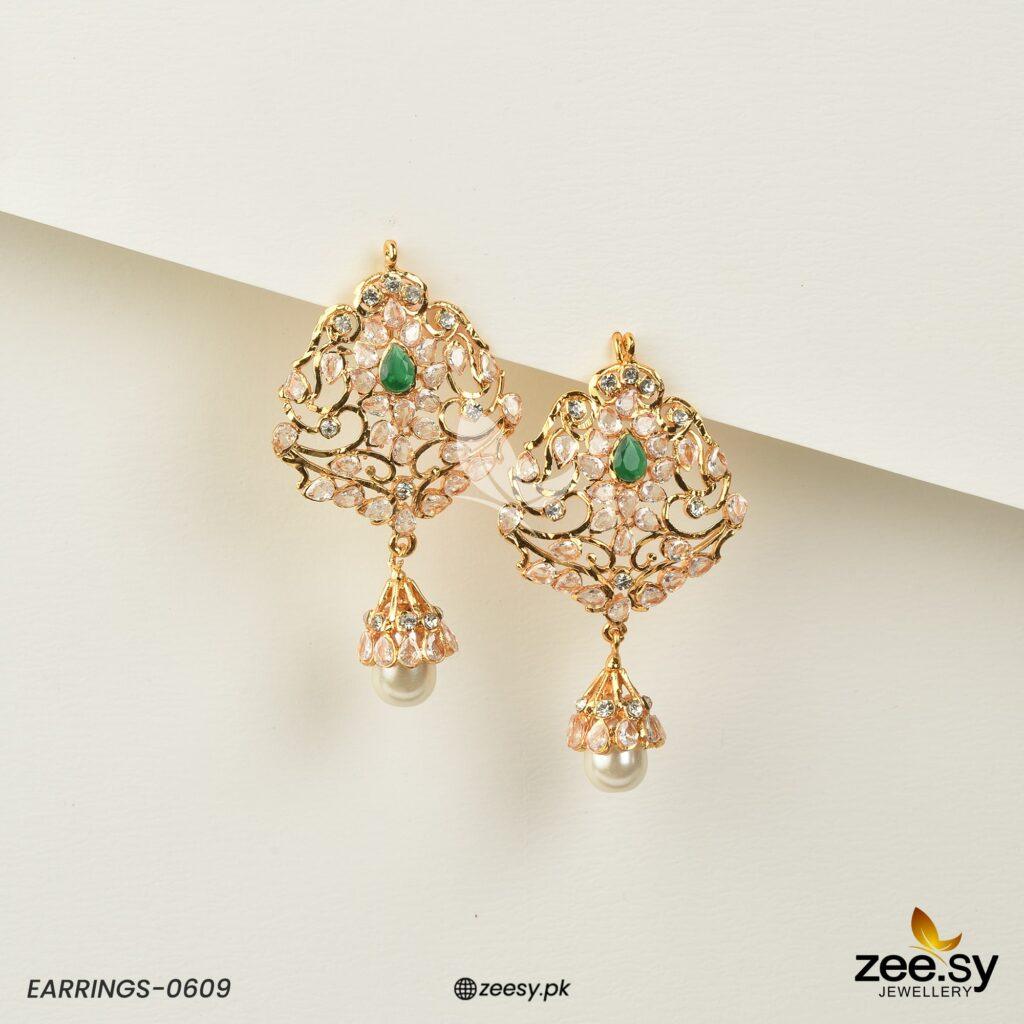 Earrings-0609 -  Zeesy Earrings - Original Designer Dress - House of Maryam