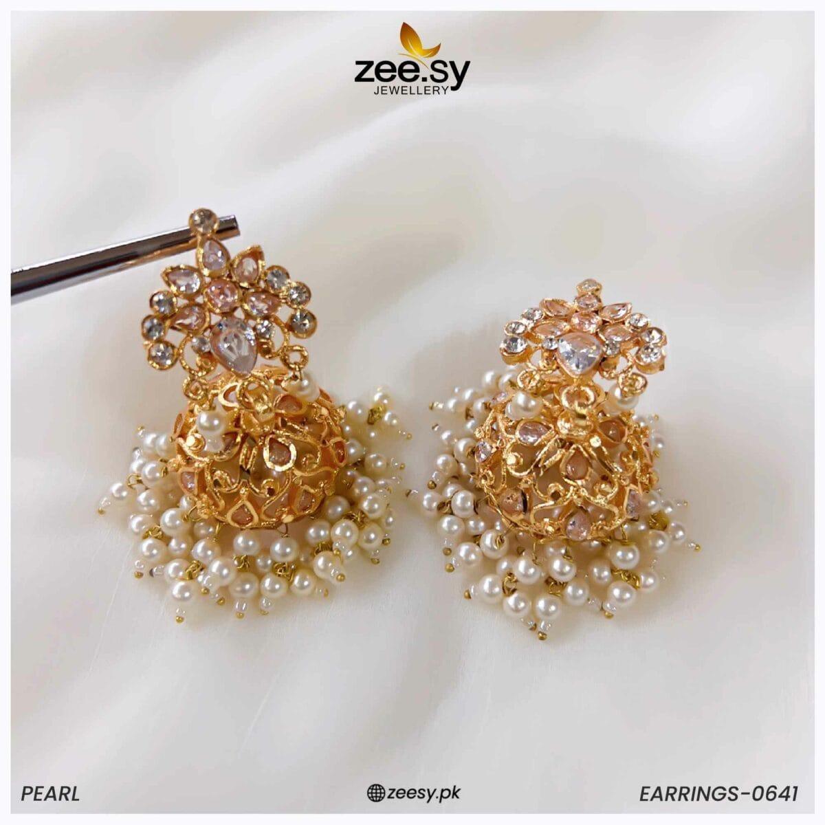 Earrings-0641 -  Zeesy Earrings - Original Designer Dress - House of Maryam