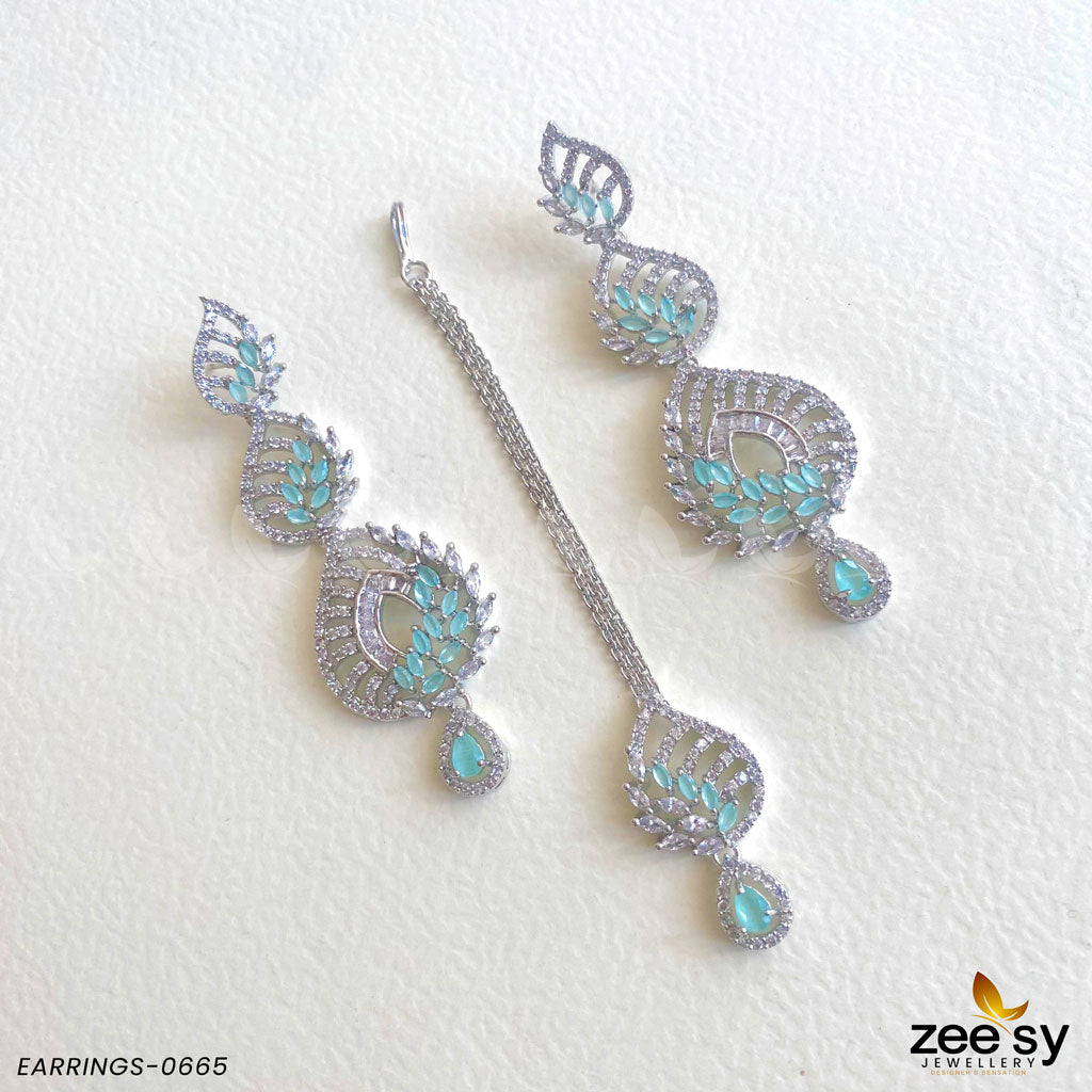Earrings-0665 -  Zeesy Earrings - Original Designer Dress - House of Maryam