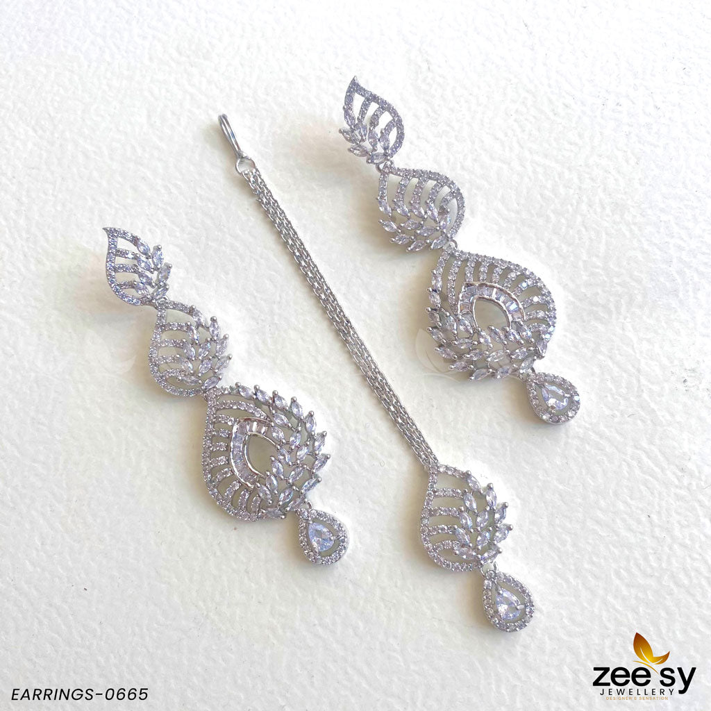 Earrings-0665 -  Zeesy Earrings - Original Designer Dress - House of Maryam