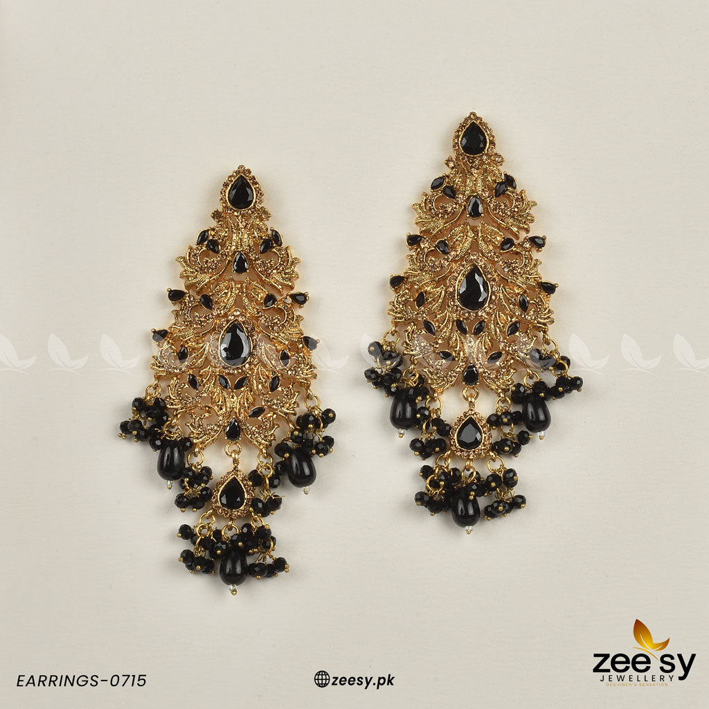 Earrings-0715 -  Zeesy Earrings - Original Designer Dress - House of Maryam