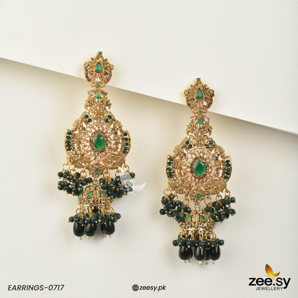 Earrings-0717 -  Zeesy Earrings - Original Designer Dress - House of Maryam