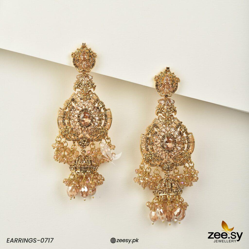 Earrings-0717 -  Zeesy Earrings - Original Designer Dress - House of Maryam