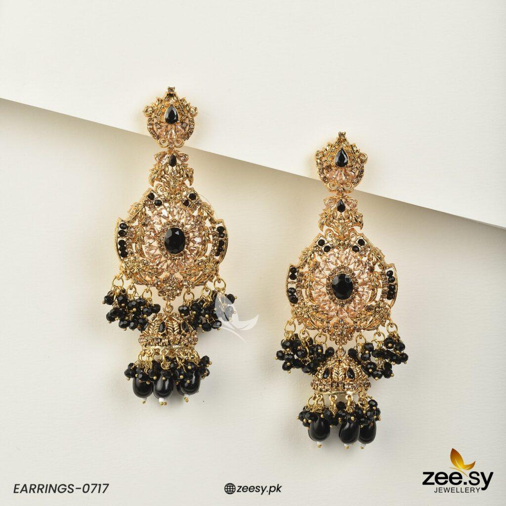Earrings-0717 -  Zeesy Earrings - Original Designer Dress - House of Maryam