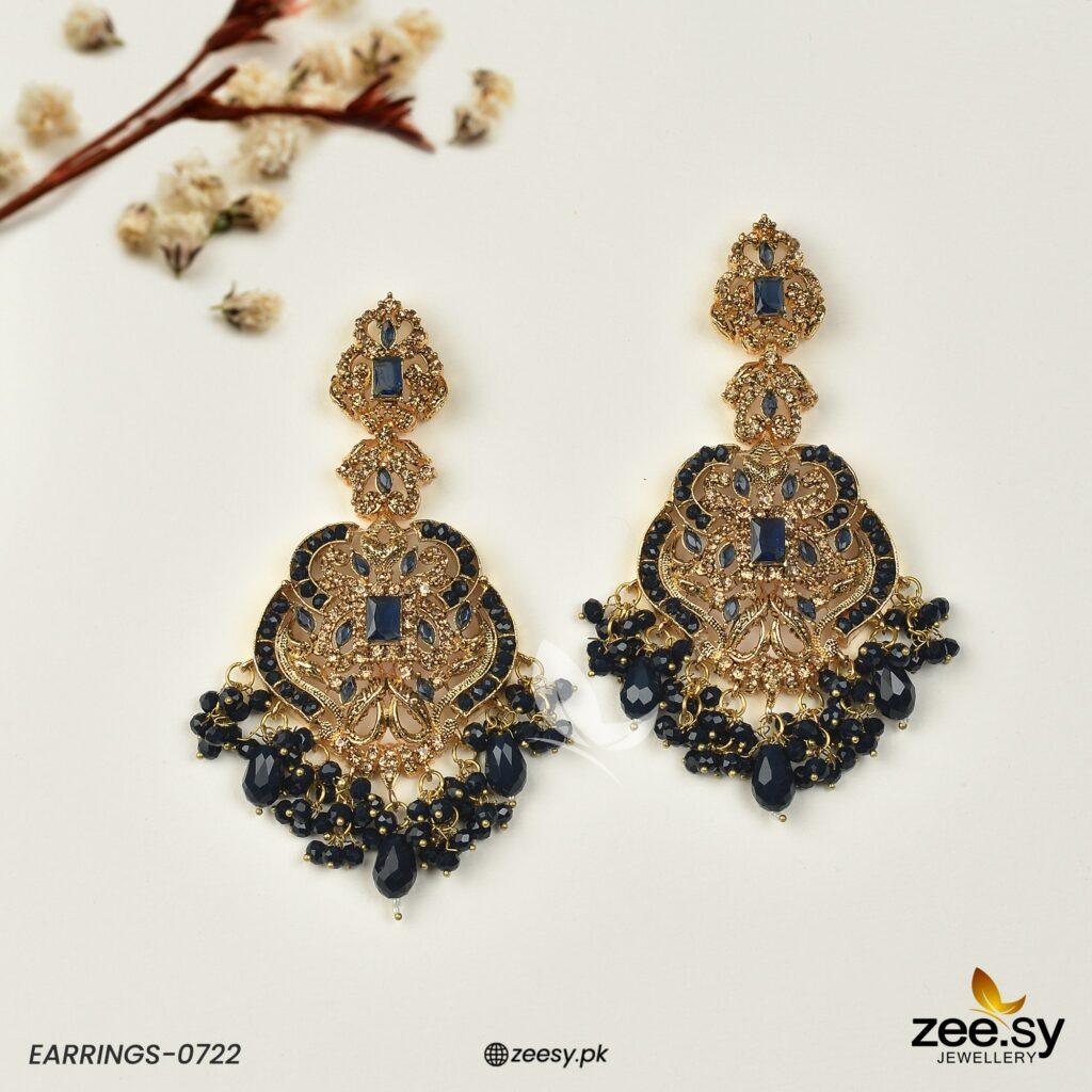 Earrings-0722 -  Zeesy Earrings - Original Designer Dress - House of Maryam
