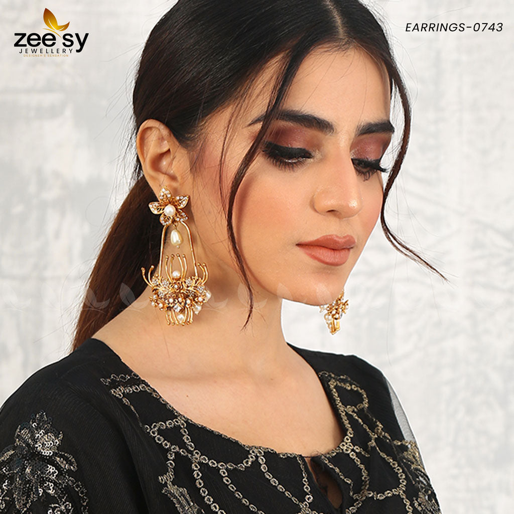 Earrings-0743 -  Zeesy Earrings - Original Designer Dress - House of Maryam
