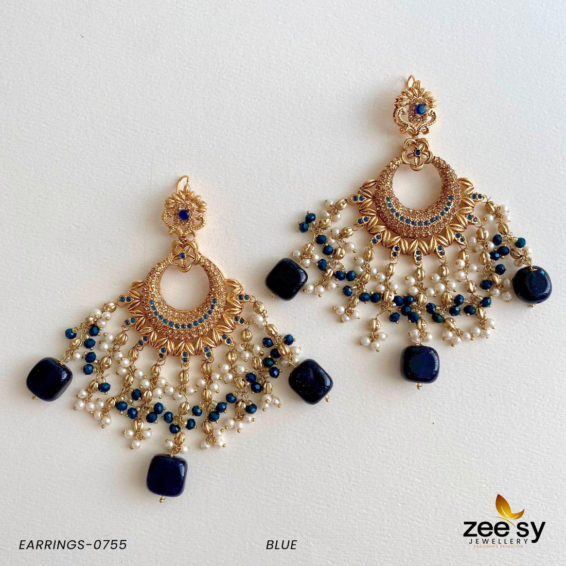 Earrings-0755 -  Zeesy Earrings - Original Designer Dress - House of Maryam
