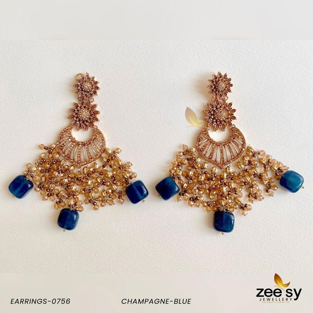 Earrings-0756 -  Zeesy Earrings - Original Designer Dress - House of Maryam