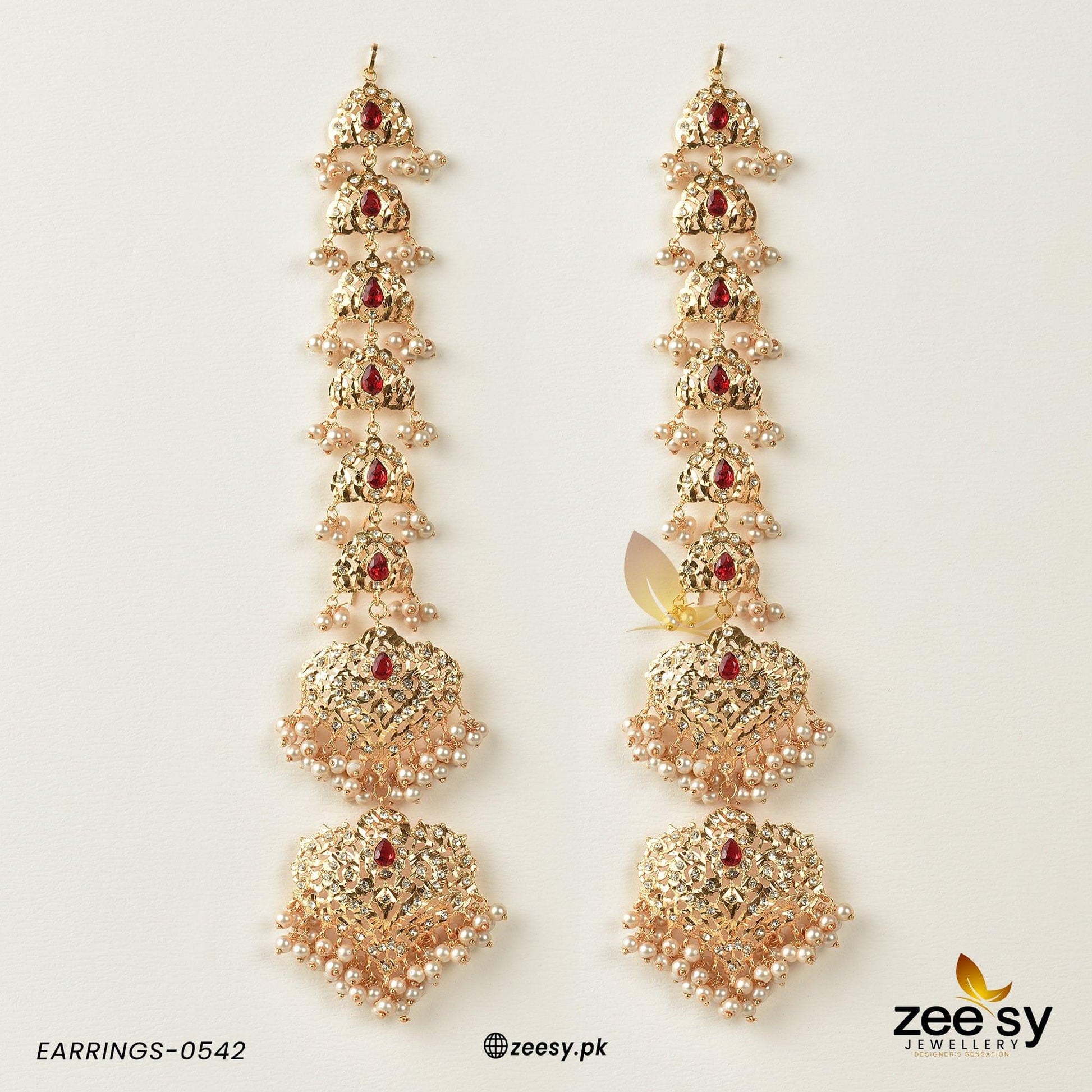 Earrings-0542 -  Zeesy Earrings - Original Designer Dress - House of Maryam