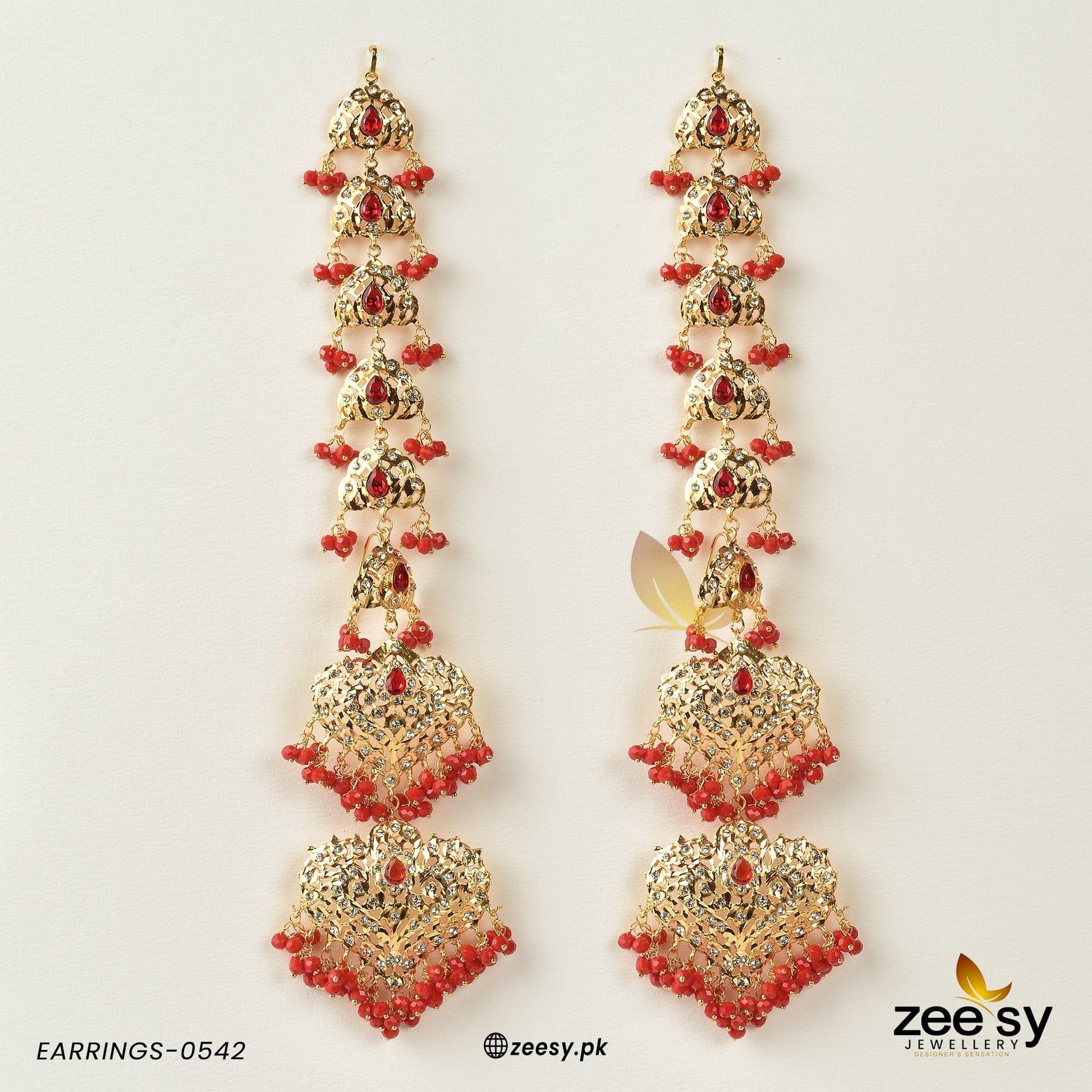 Earrings-0542 -  Zeesy Earrings - Original Designer Dress - House of Maryam