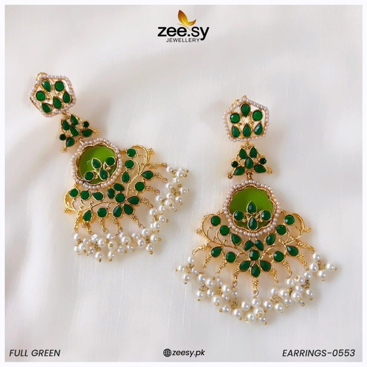 Earrings-0553 -  Zeesy Earrings - Original Designer Dress - House of Maryam