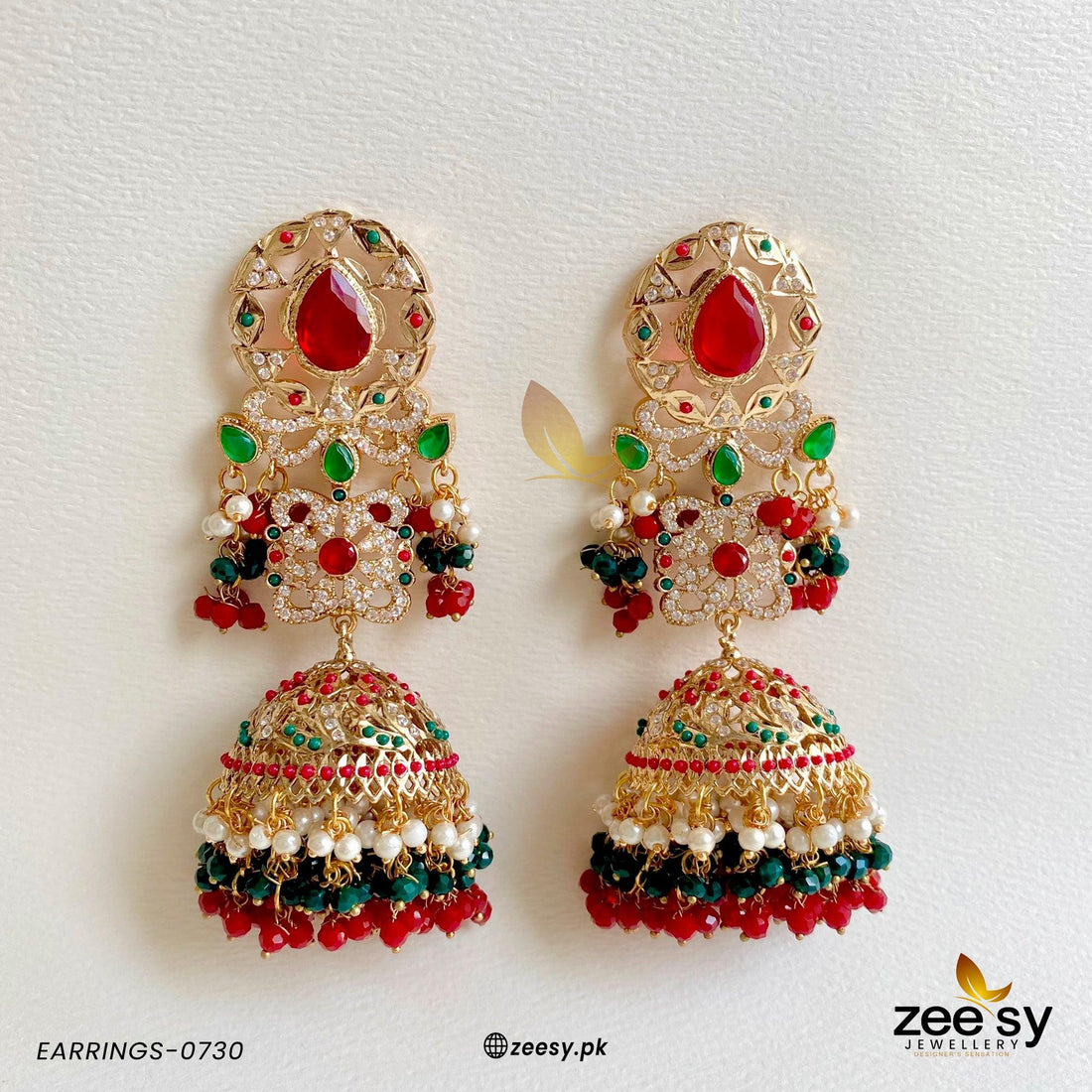 Earrings-0730 -  Zeesy Earrings - Original Designer Dress - House of Maryam