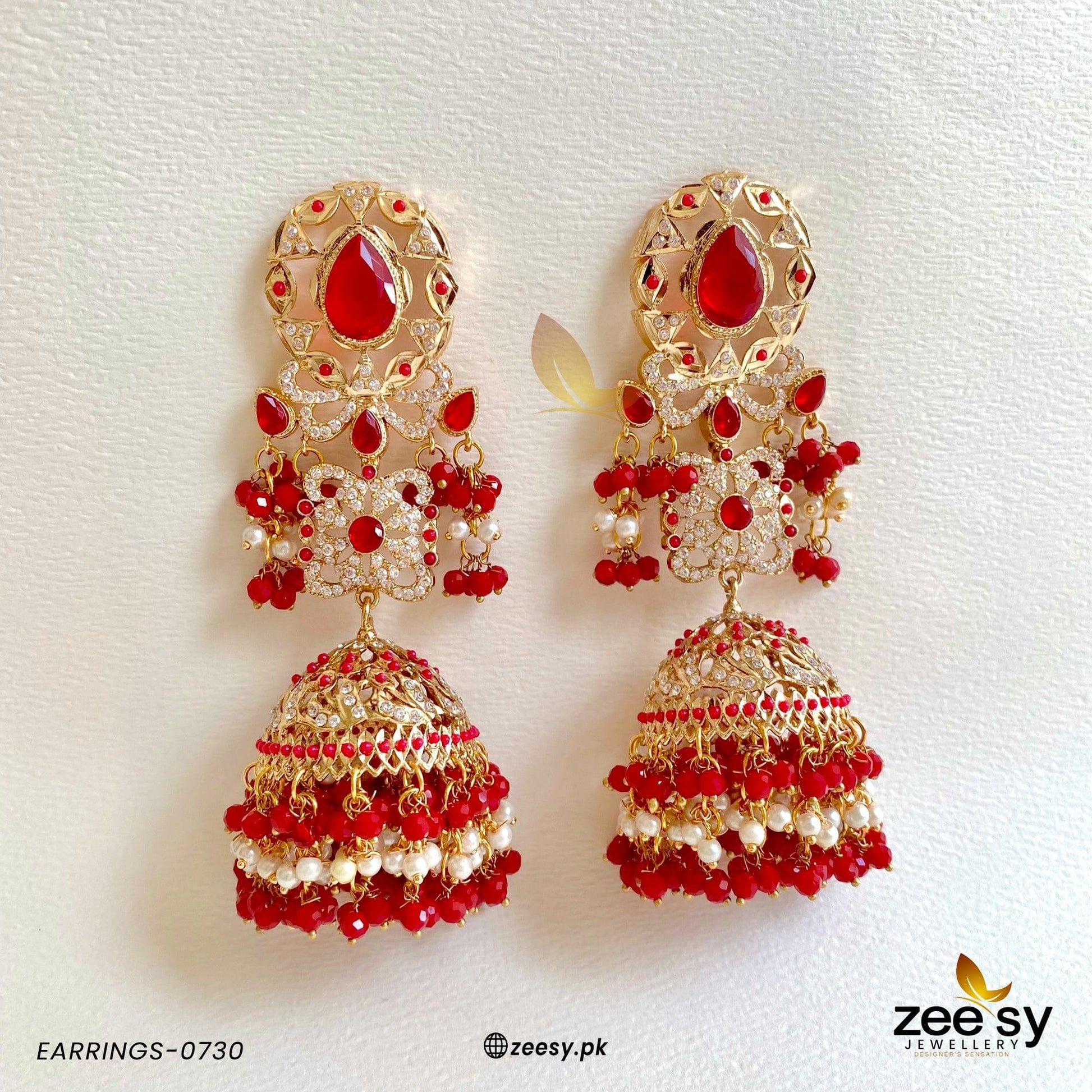 Earrings-0730 -  Zeesy Earrings - Original Designer Dress - House of Maryam