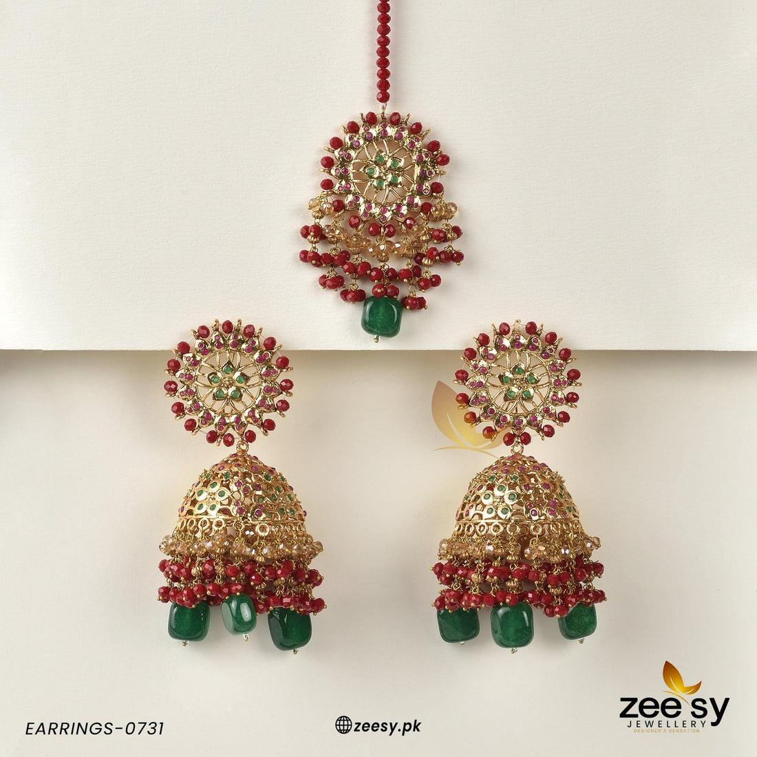 Earrings-0731 -  Zeesy Earrings - Original Designer Dress - House of Maryam