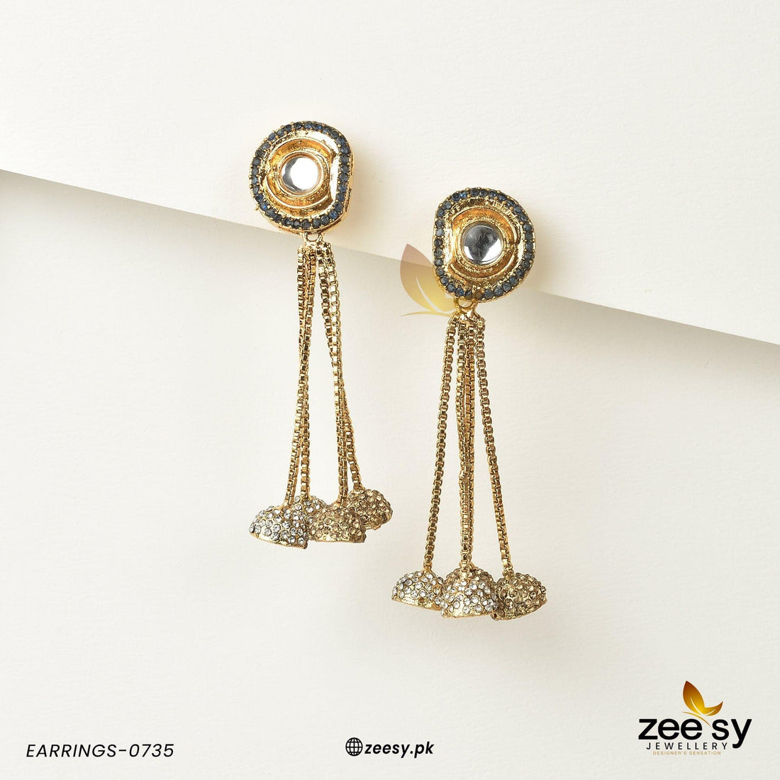 Earrings-0735 -  Zeesy Earrings - Original Designer Dress - House of Maryam