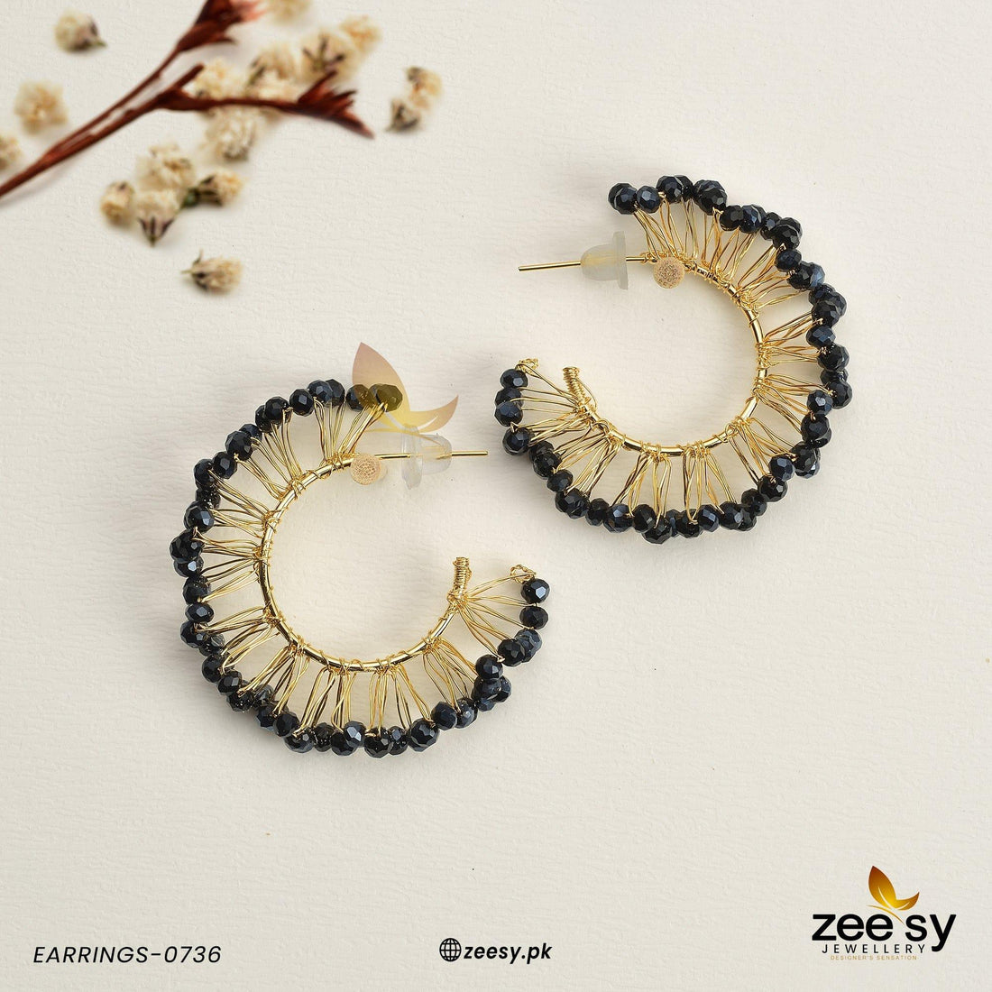 Earrings-0736 -  Zeesy Earrings - Original Designer Dress - House of Maryam