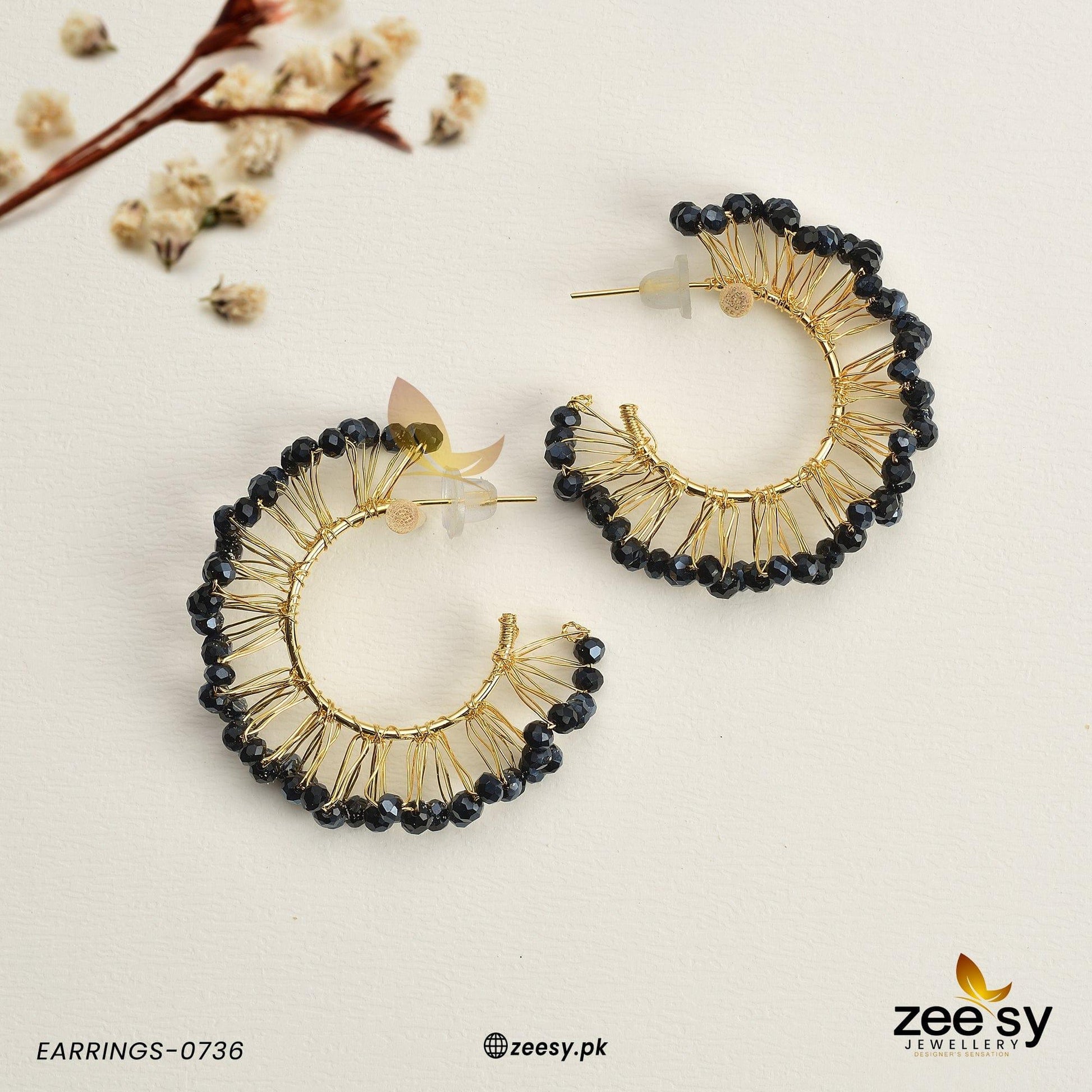Earrings-0736 -  Zeesy Earrings - Original Designer Dress - House of Maryam