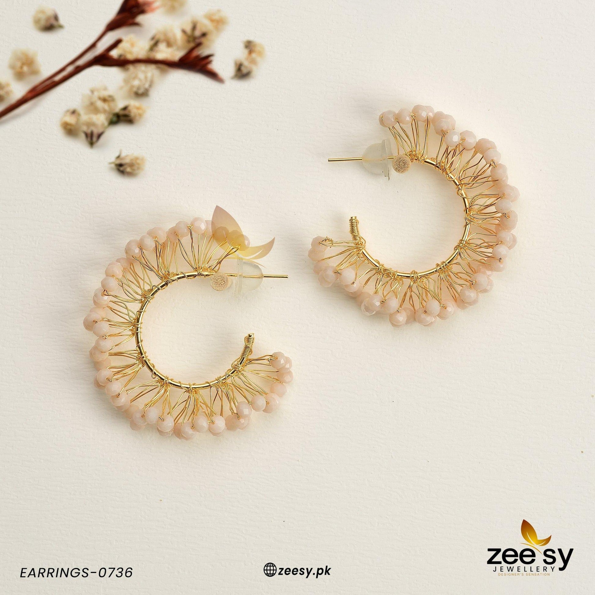 Earrings-0736 -  Zeesy Earrings - Original Designer Dress - House of Maryam