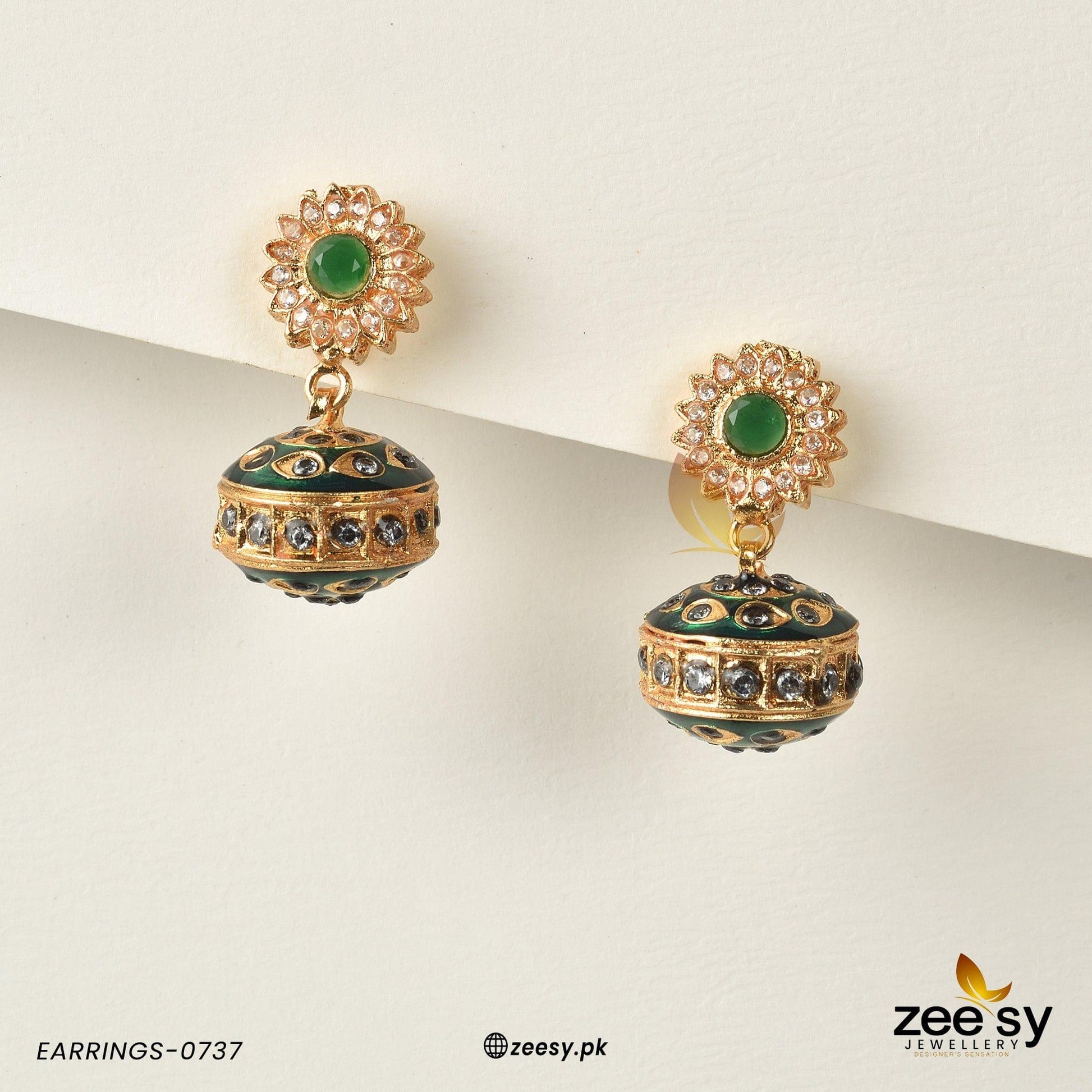 Earrings-0737 -  Zeesy Earrings - Original Designer Dress - House of Maryam