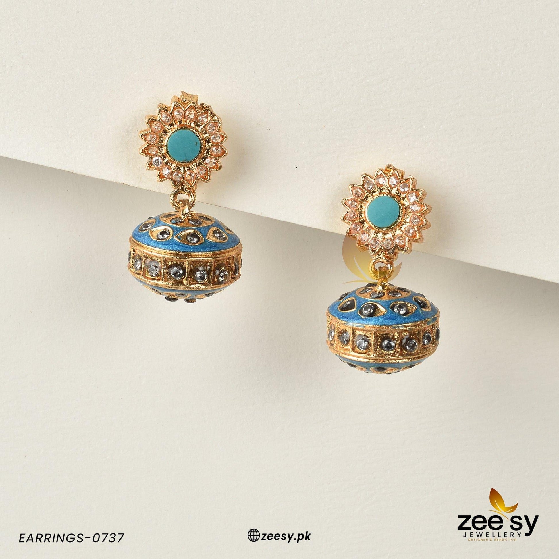 Earrings-0737 -  Zeesy Earrings - Original Designer Dress - House of Maryam