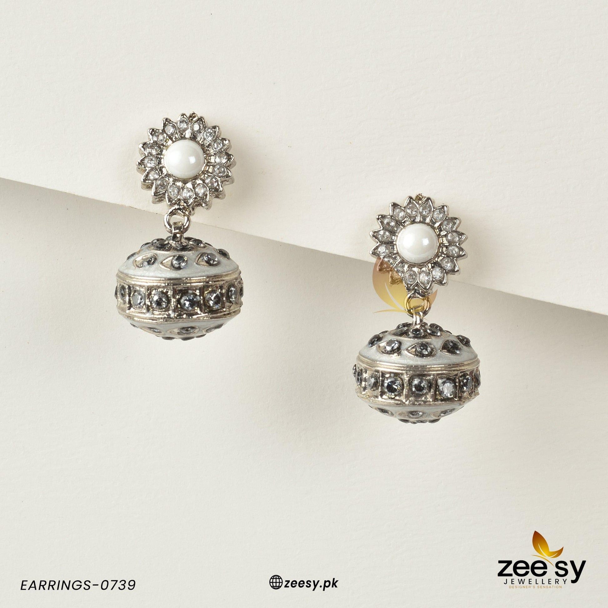 Earrings-0739 -  Zeesy Earrings - Original Designer Dress - House of Maryam