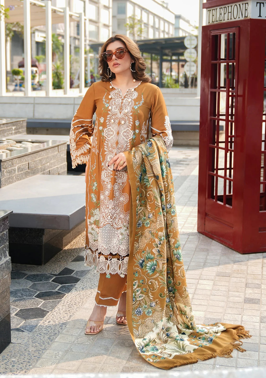 Elaf Premium | Winter Pashmina Shawl Collection | EPW-3A Sunkissed Meadows -  Elaf Premium Ladies Clothes - Original Designer Dress - House of Maryam