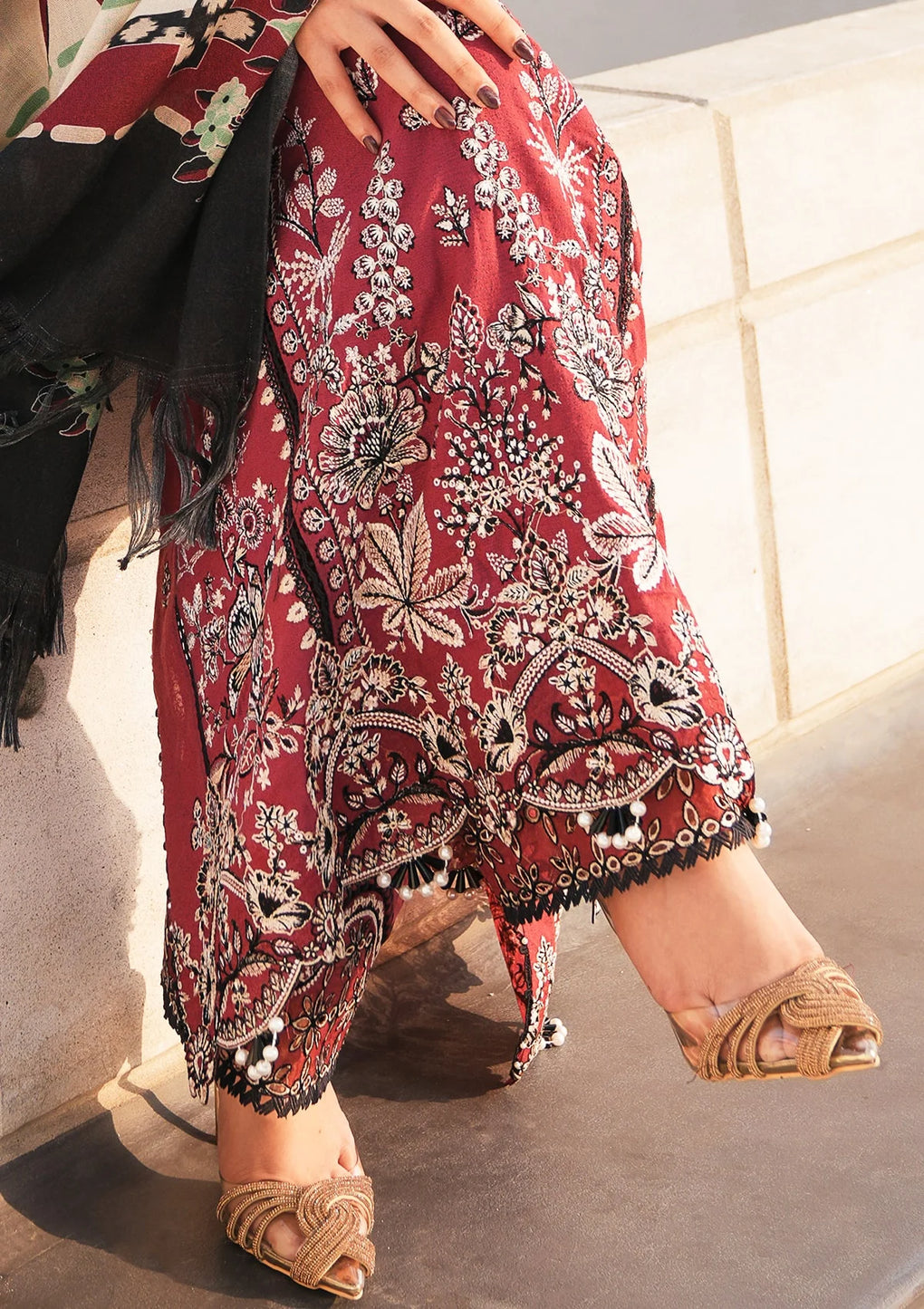 Elaf Premium | Winter Pashmina Shawl Collection | EPW-5A Sweetest Kiss -  Elaf Premium Ladies Clothes - Original Designer Dress - House of Maryam