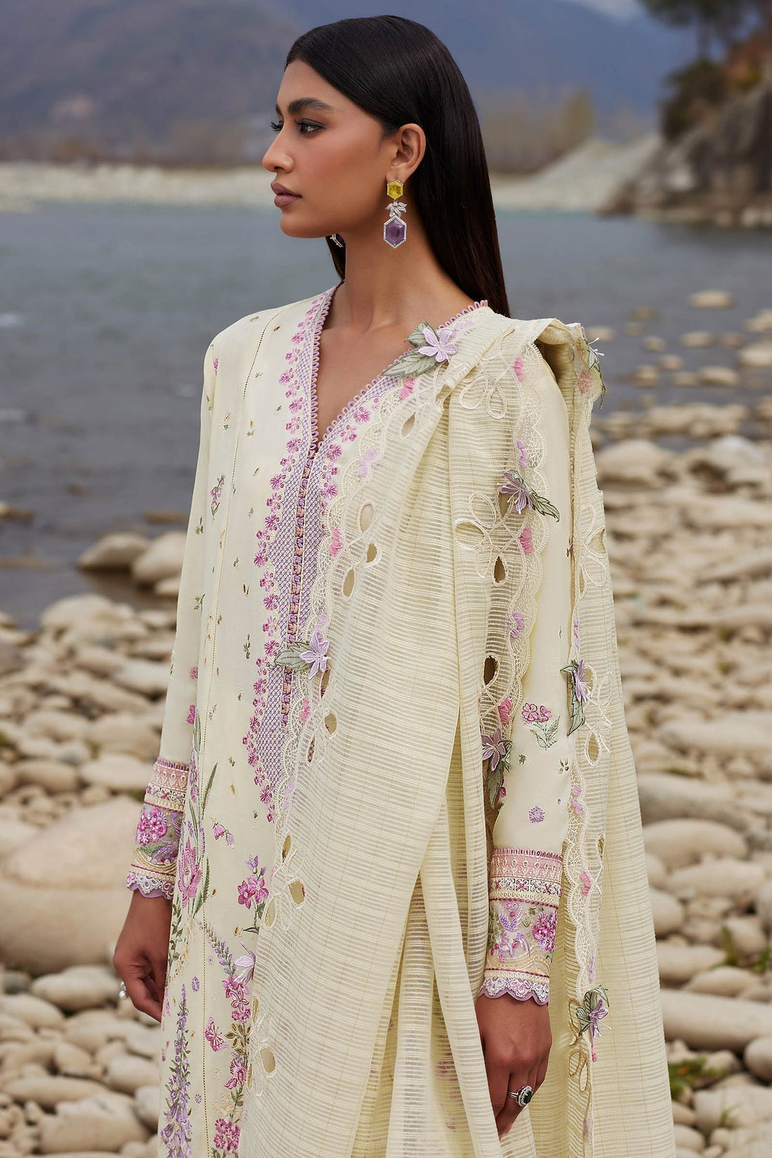 Elan | Lawn24 | NEDINE (EL24-02 B) -  Elan Luxury - Original Designer Dress - House of Maryam